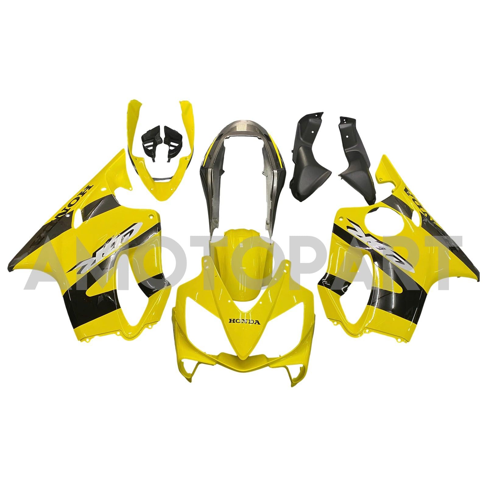 Amotopart 2004-2007 Honda CBR600 F4i Yellow&Black Fairing Kit