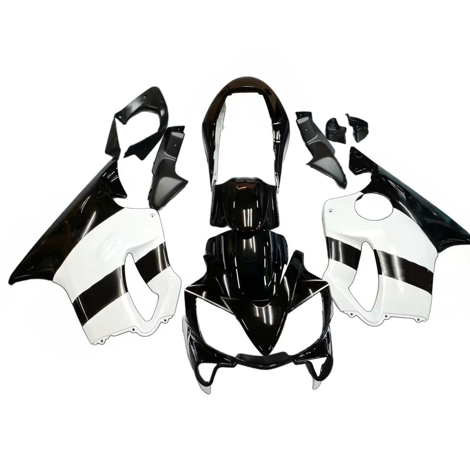 Amotopart Honda CBR600 F4i 2004-2007 Weiß&Schwarzes Verkleidungsset