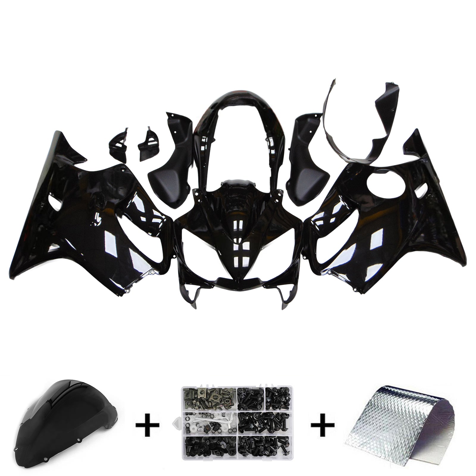Amotopart ホンダ CBR600 F4i 2004-2007 ブラック フェアリングキット