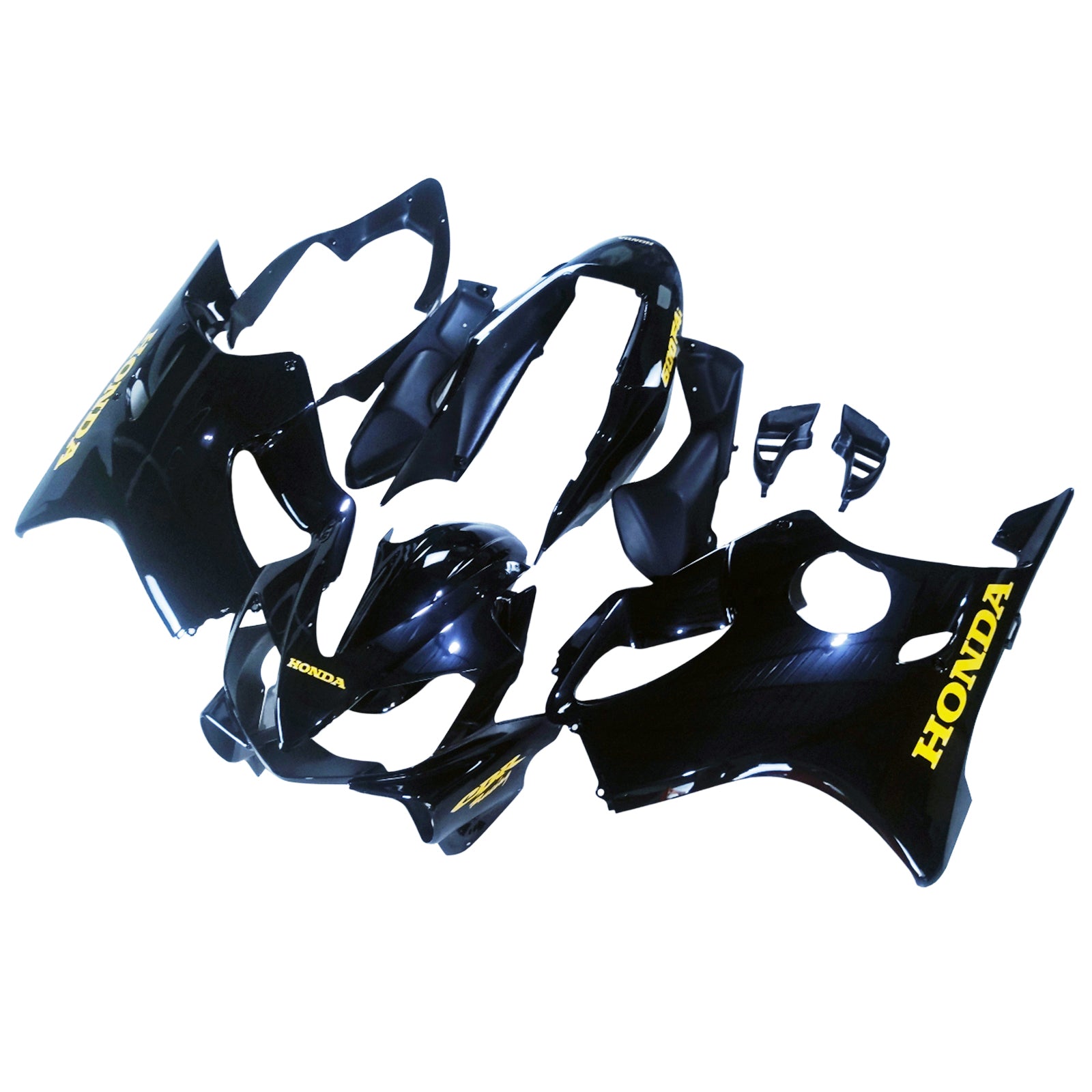 Amotopart 2004-2007 CBR600 F4I Honda Black mit gelbem Logoverkaufskit