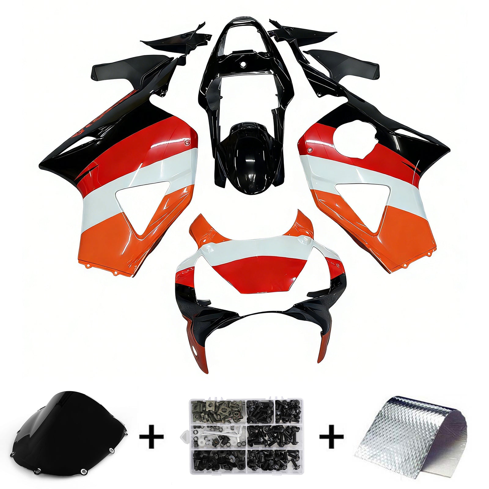 Amotopart 2002-2003 CBR954 Honda Orange&Red Fairing Kit