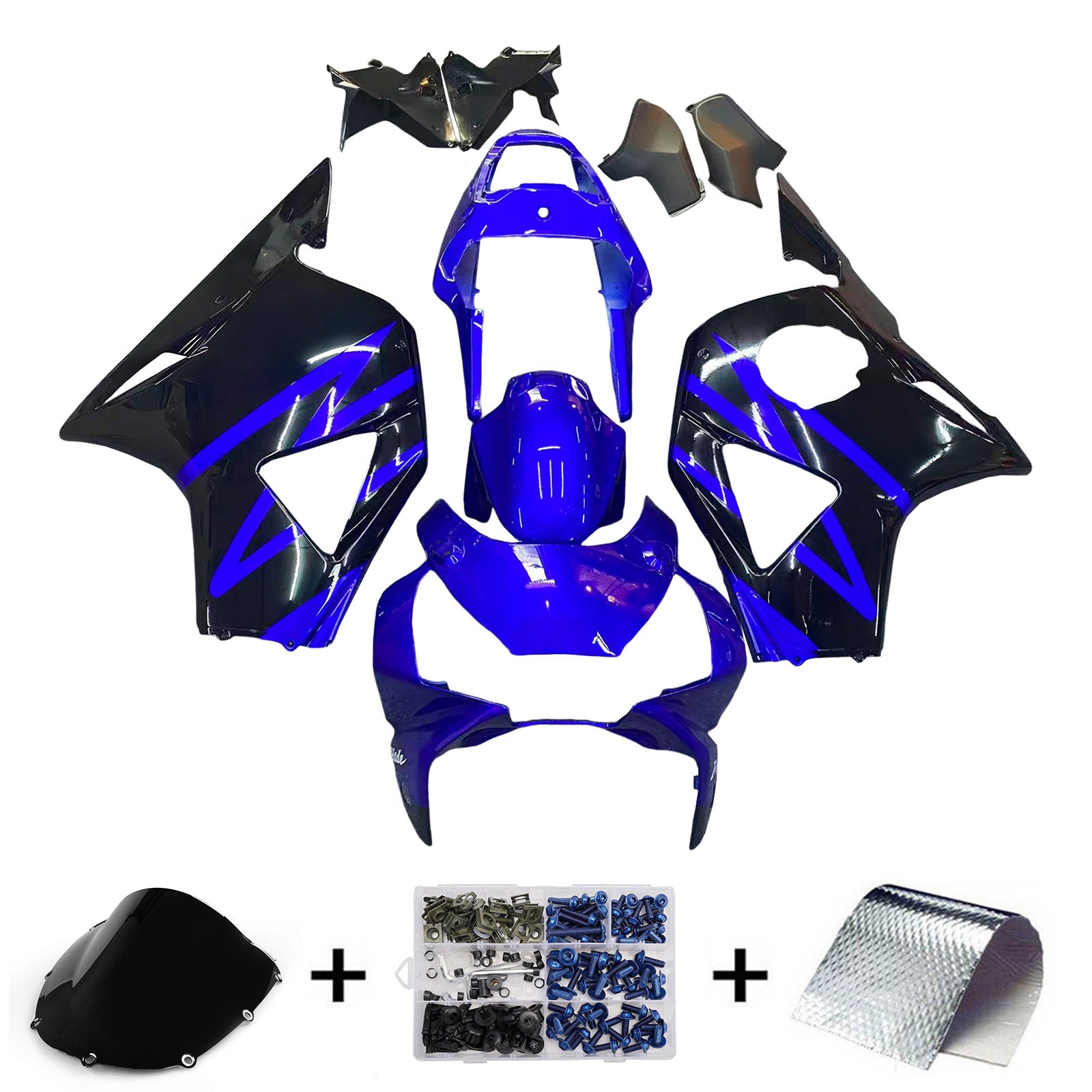 Amotopart 2002-2003 Honda CBR954 Blue Black Fairing Kit