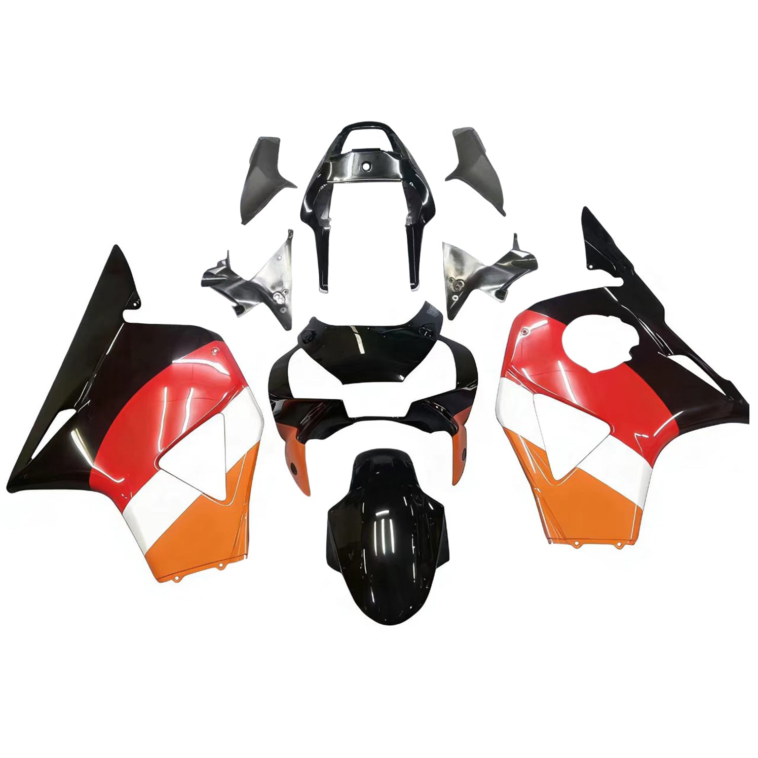 Amotopart 2002-2003 Honda CBR954 Kit de carenado naranja y negro