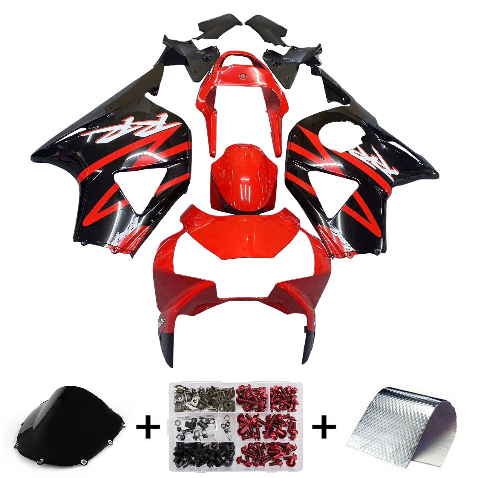 Amotopart 2002-2003 Honda CBR954 Fairing Red&Black Kit