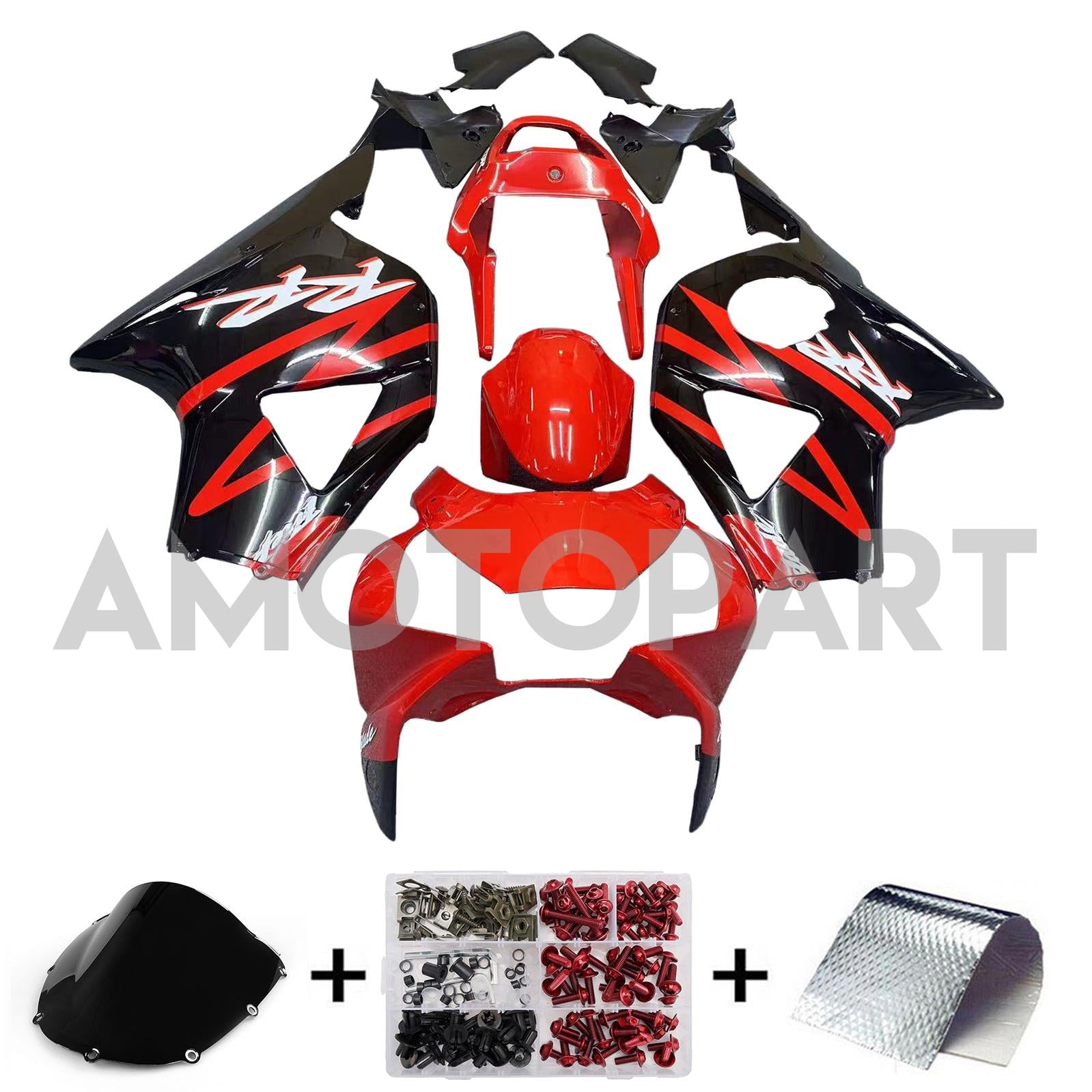 Amotopart 2002-2003 Honda CBR954 Fairing Red&Black Kit