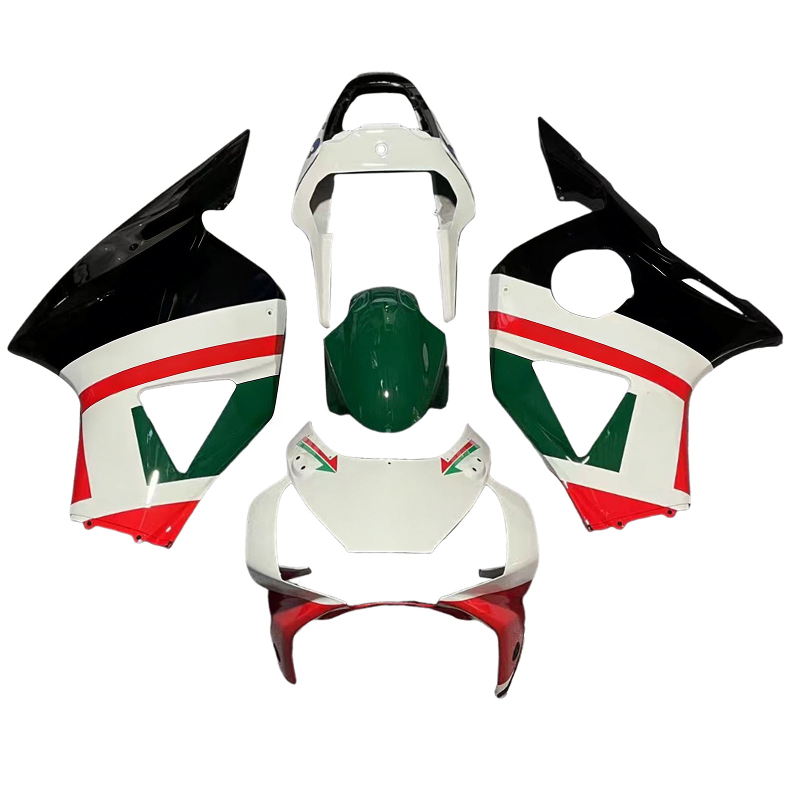 Amotopart 2002-2003 Honda CBR954 White Green Red Line Fairing Kit