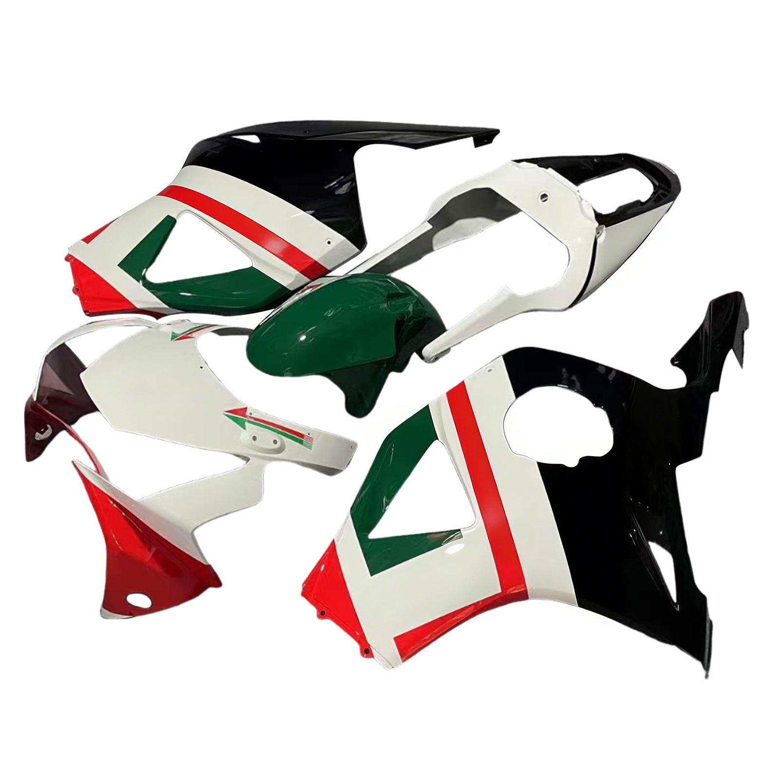 Amotopart 2002-2003 Honda CBR954 White Green Red Line Fairing Kit