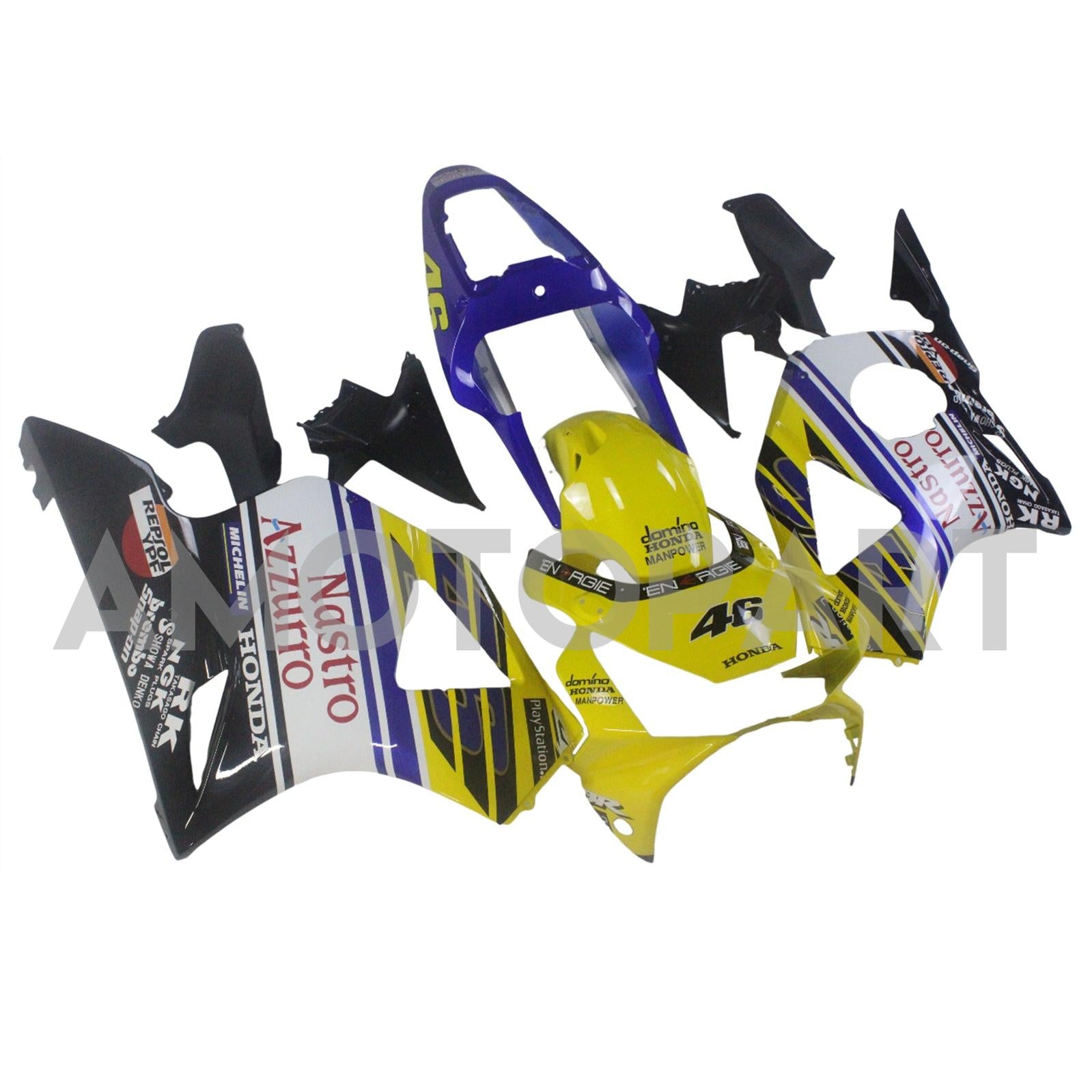 Amotopart 2002-2003 CBR954 Honda Blue&Yellow Fairing Kit