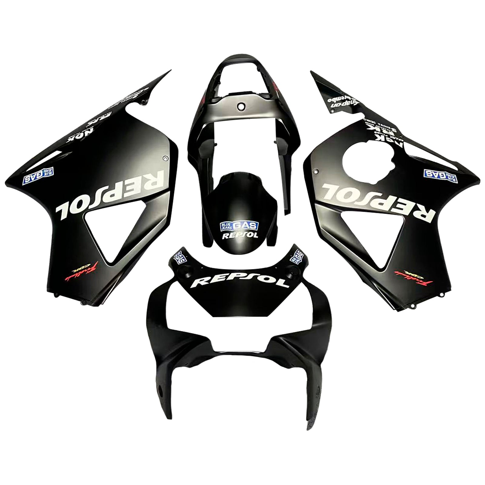 Amotopart Honda CBR 954 2002-2003 Matte Black Repsol Fairing Kit