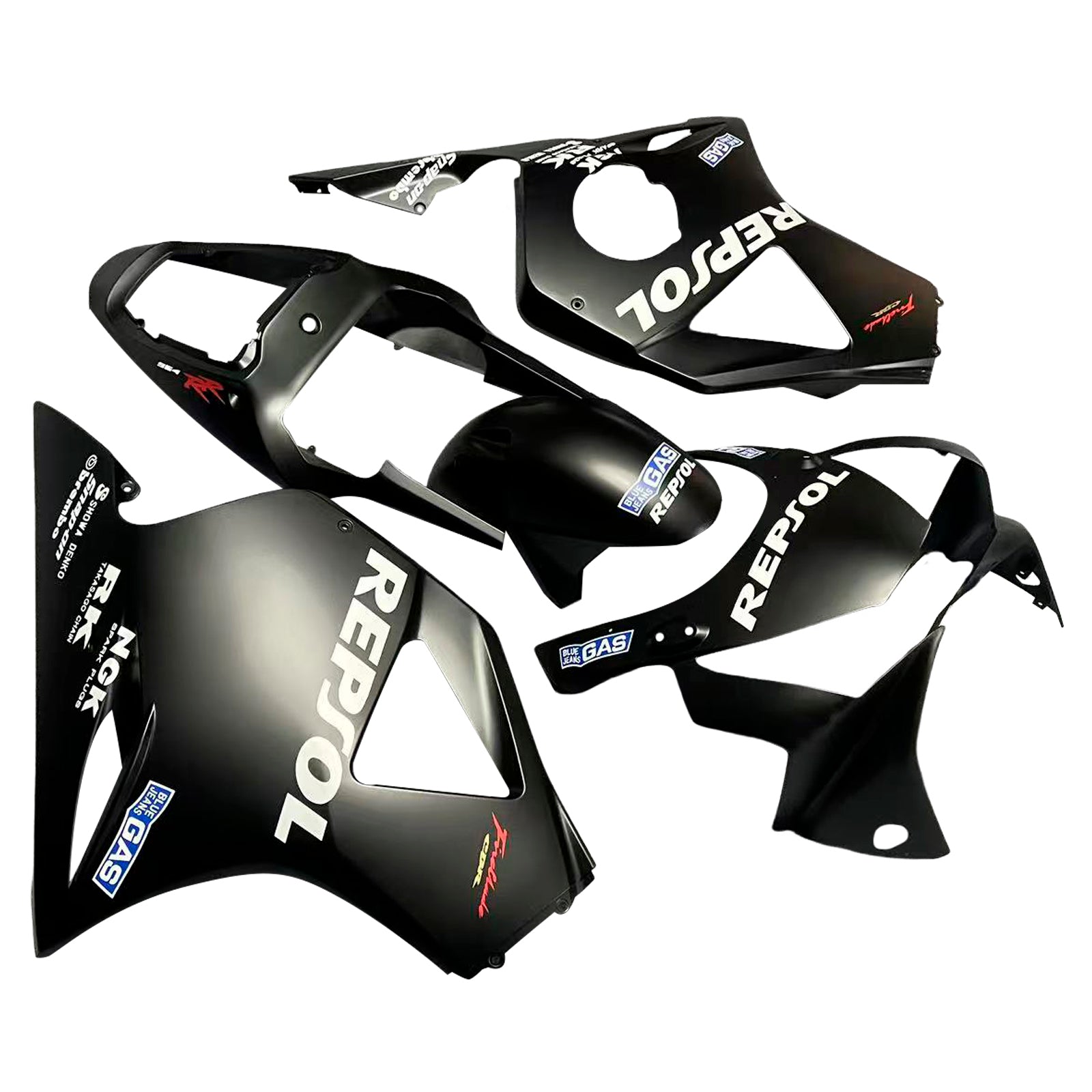 Amotopart Honda CBR 954 2002-2003 Matte Black Repsol Fairing Kit
