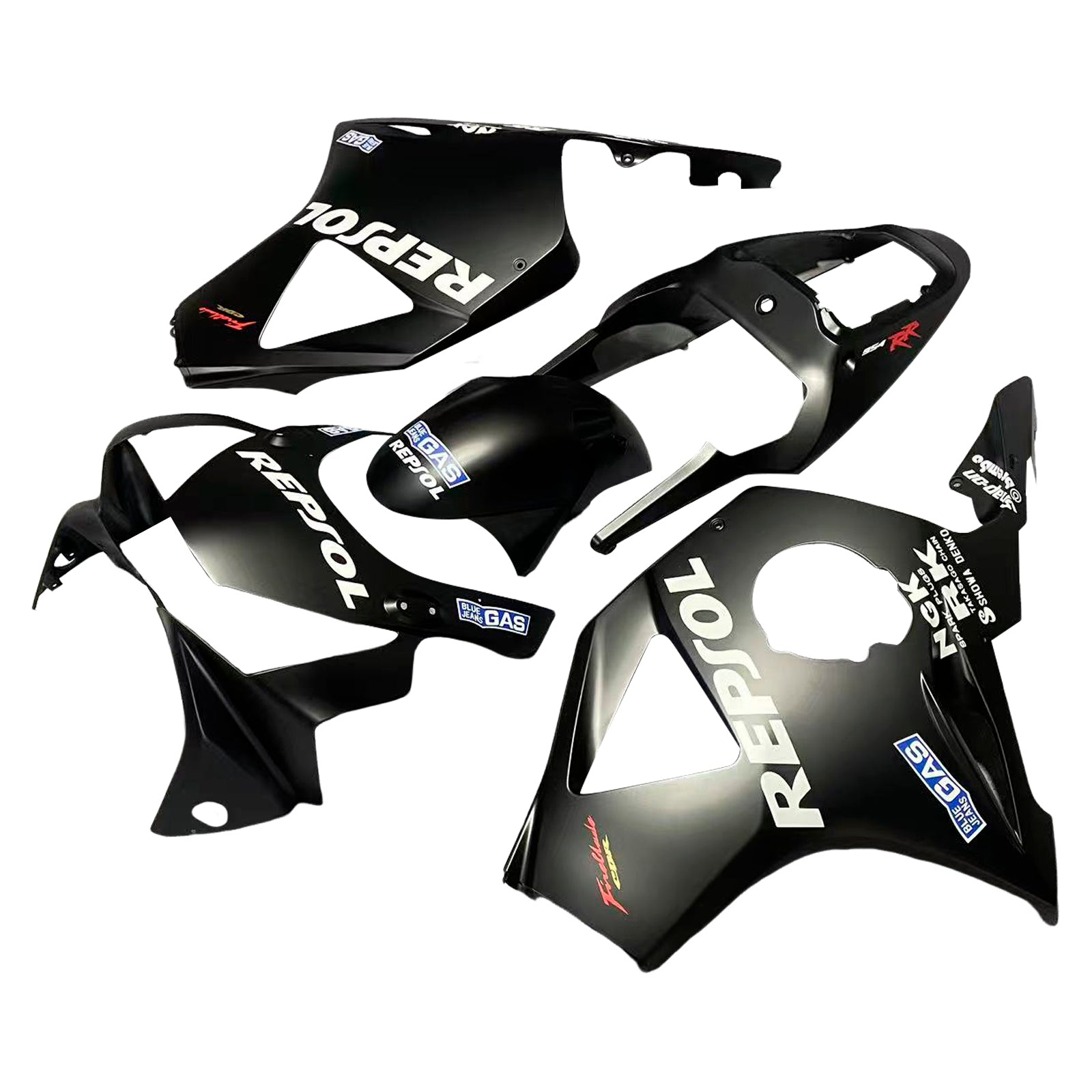 Amotopart Honda CBR 954 2002-2003 Matte Black Repsol Fairing Kit