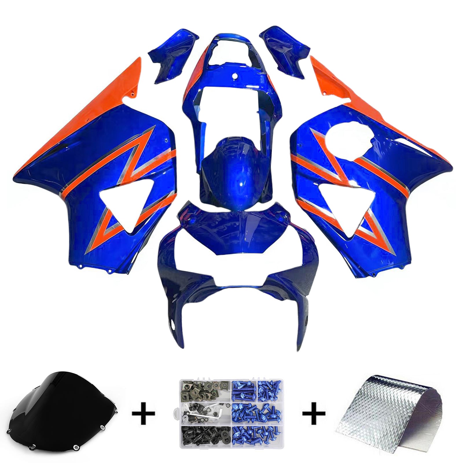Amotopart Honda CBR954 2002-2003 Blue & Orange Failing Kit