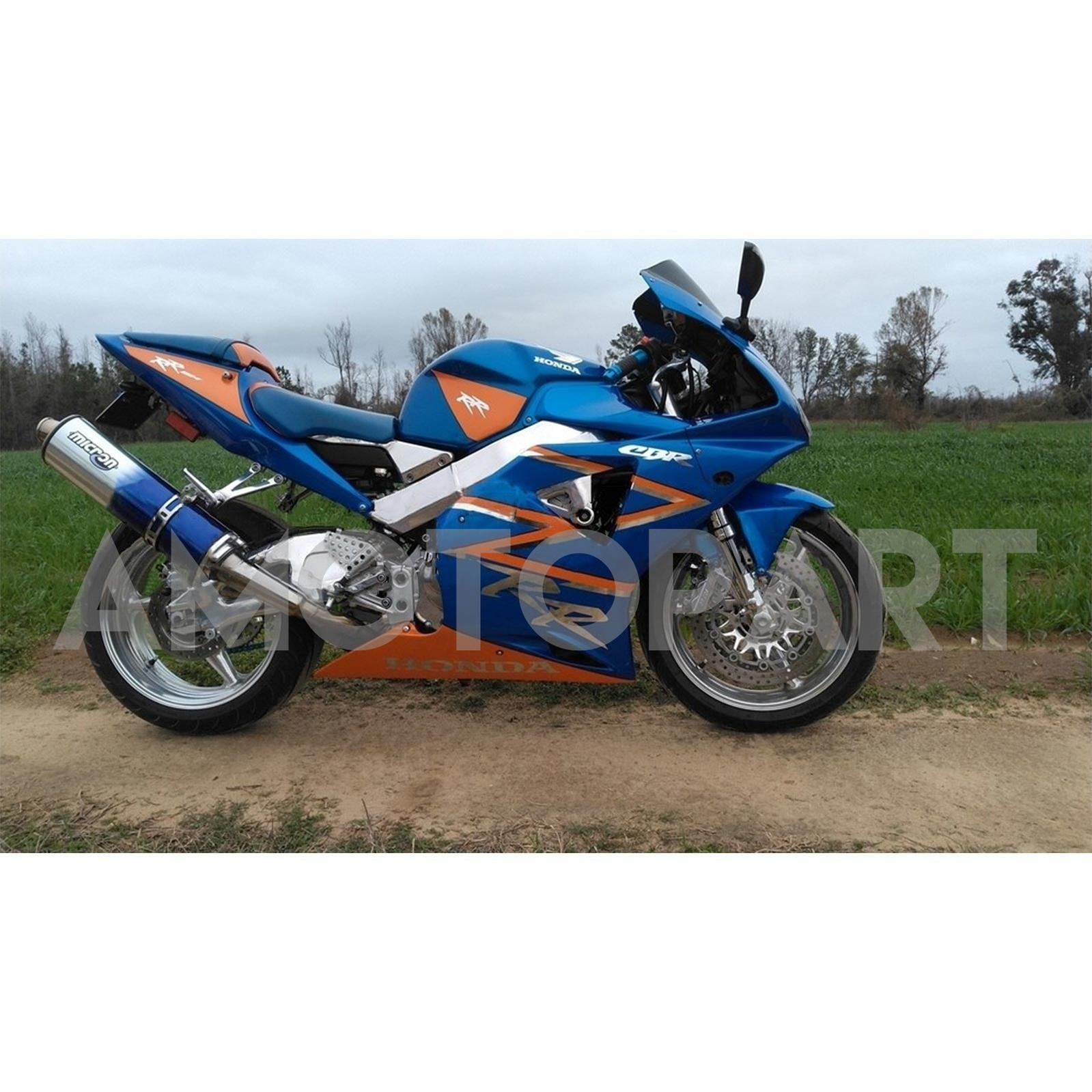 Amotopart Honda CBR954 2002-2003 Blue&Orange Fairing Kit