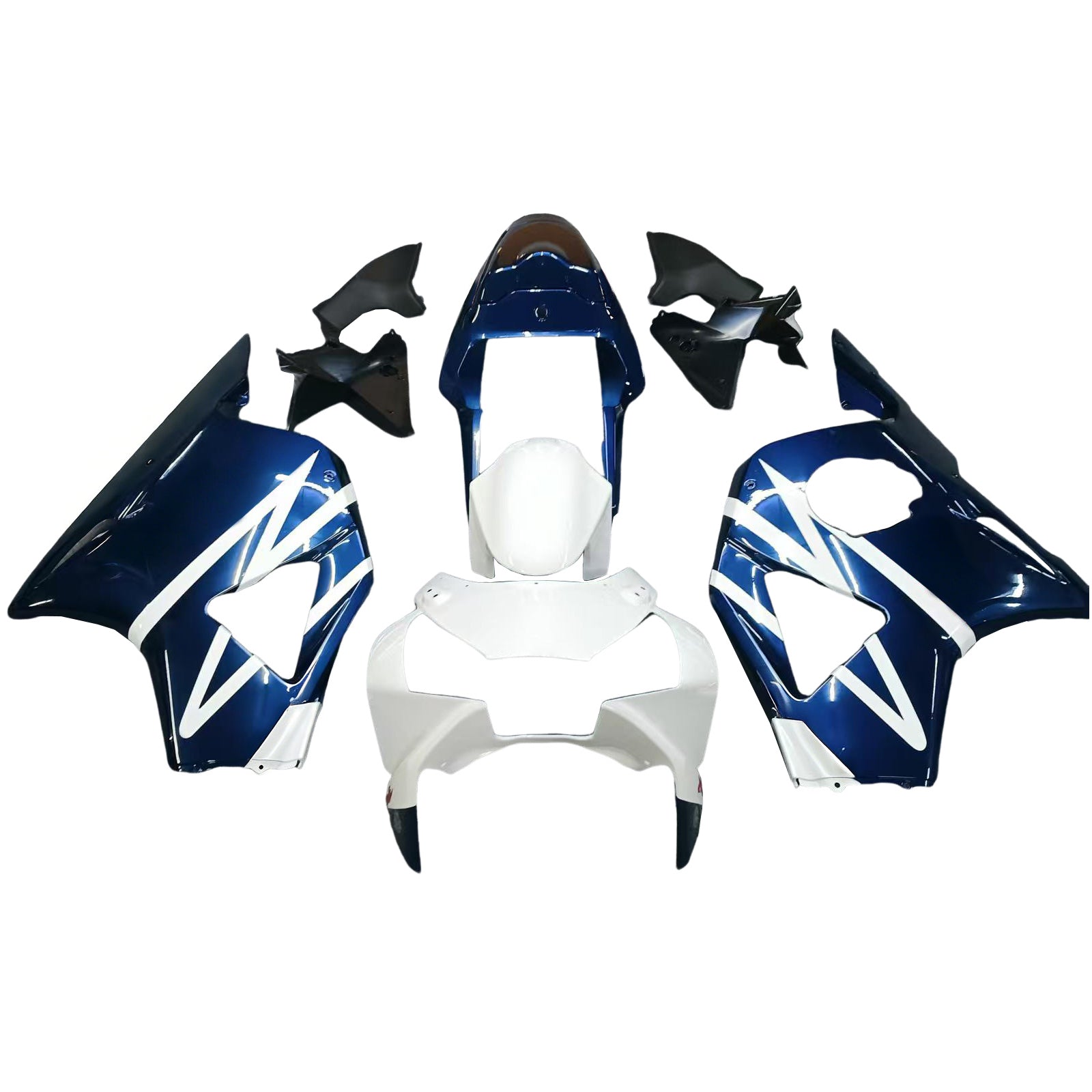 Amotopart 2002-2003 CBR 954 Honda Kit de carenado azul y negro