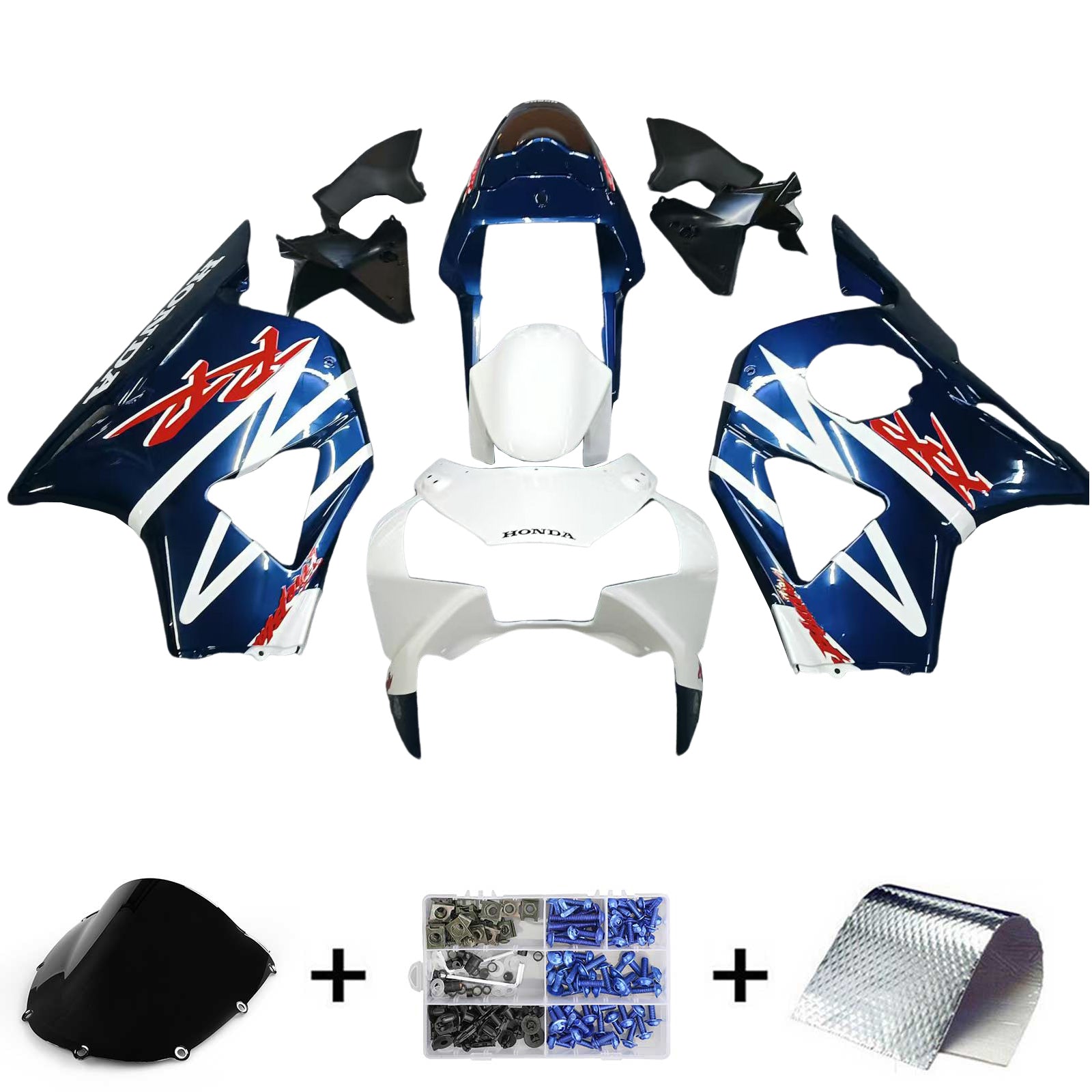 Amotopart 2002-2003 CBR954 Honda Blue&Black Fairing Kit