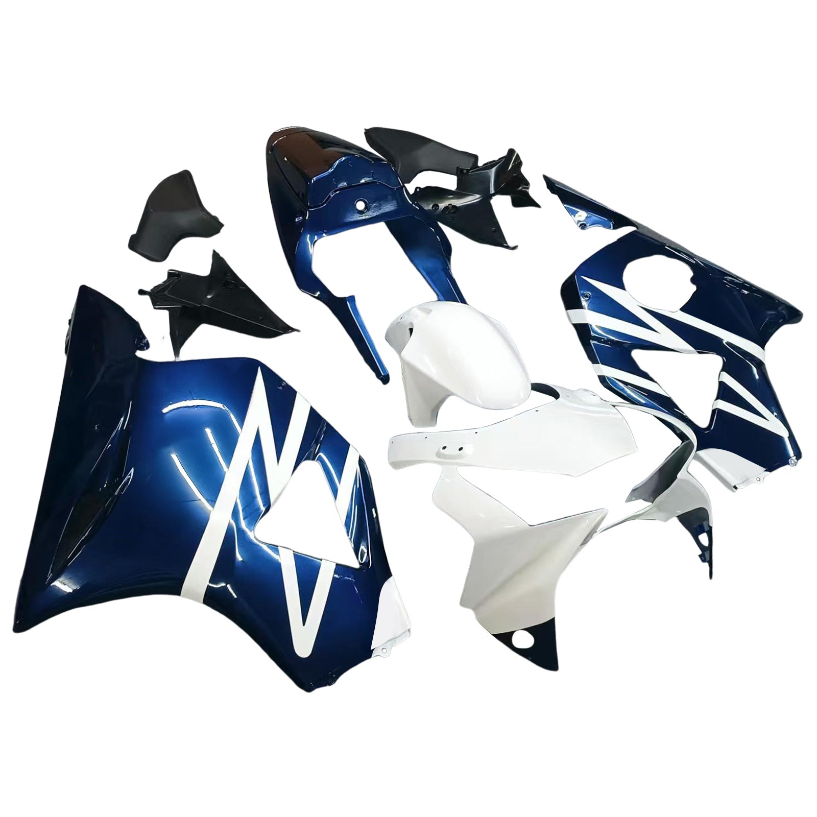 Amotopart 2002-2003 CBR 954 Honda Kit de carenado azul y negro