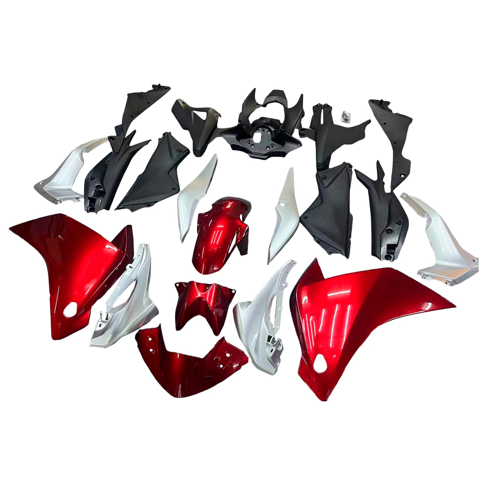 Kit de carenagem Amotopart 2011-2013 Honda CBR250R vermelho branco cinza
