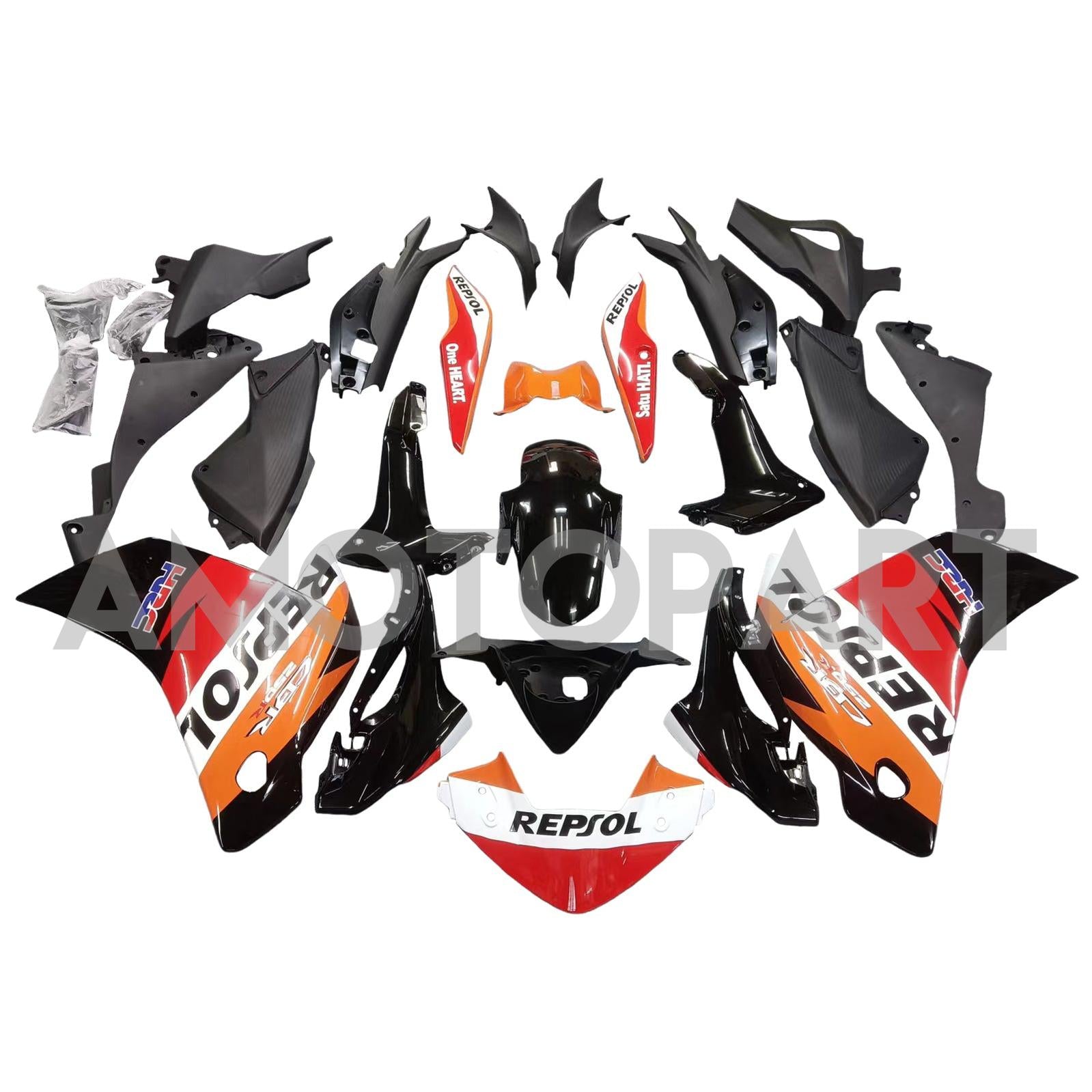 Amotopart Honda CBR250R 2011-2015 Orange&Red Repjol Fairing Kit