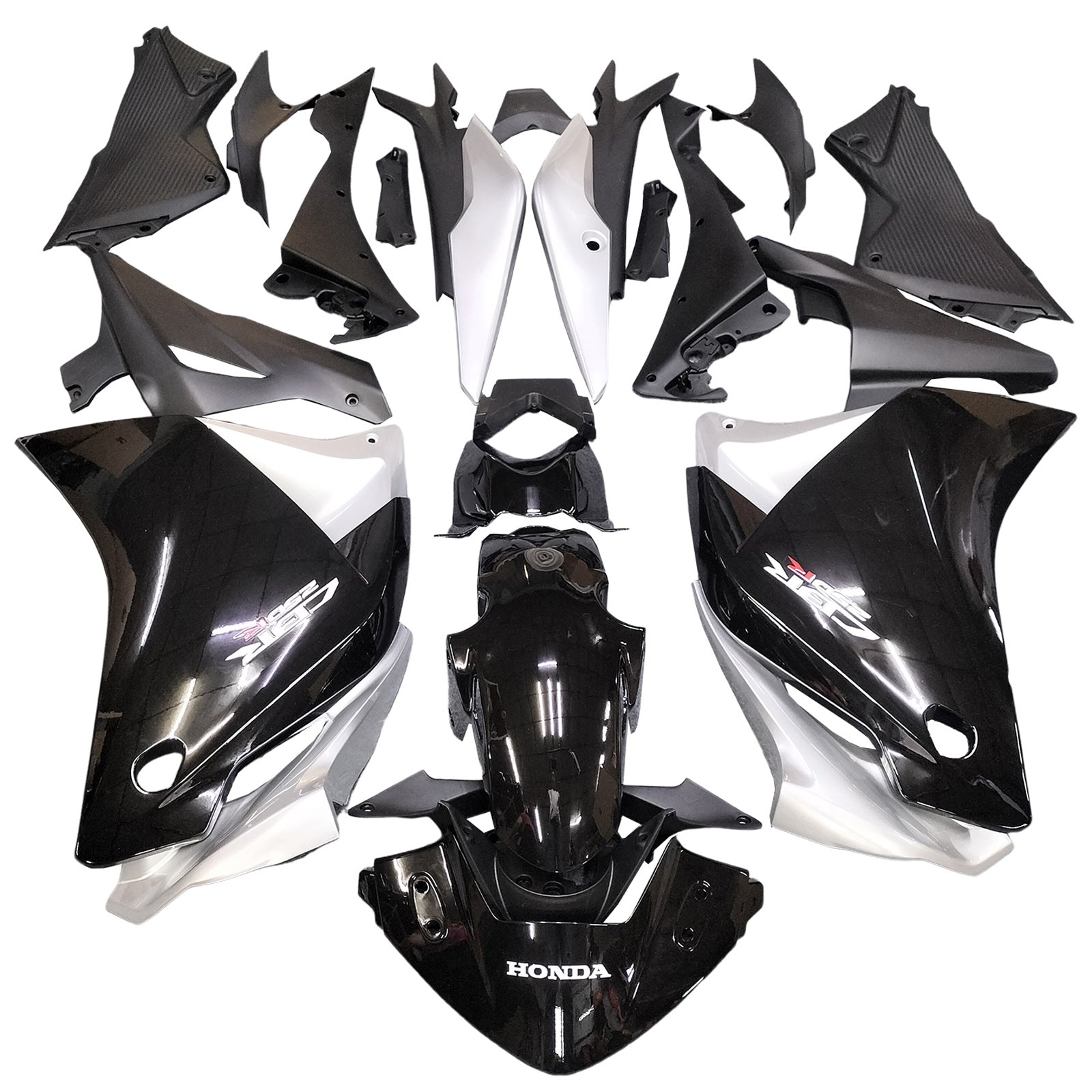 Amotopart Honda CBR250R 2011-2015 Sliver&Black Fairing Kit