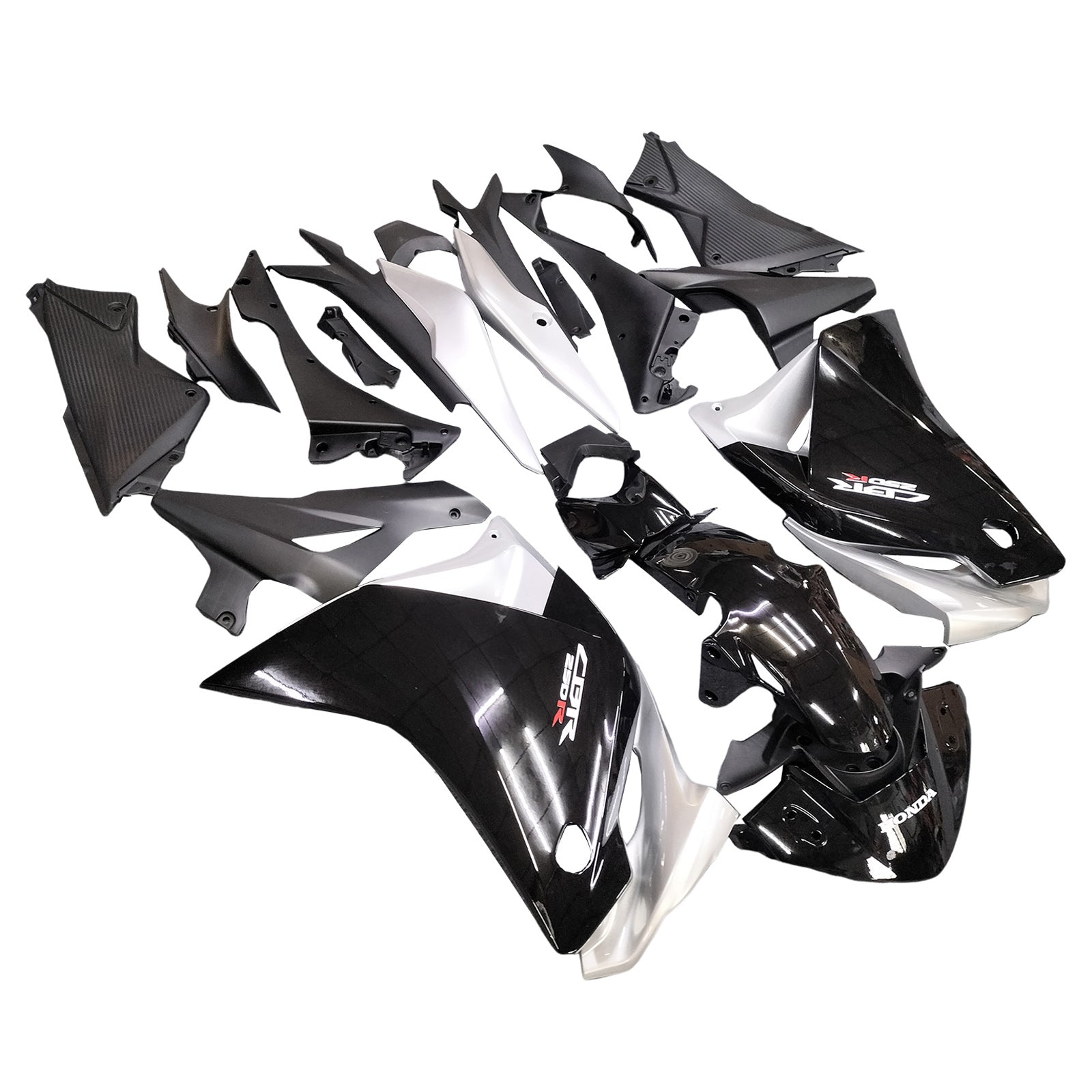 Amotopart Honda CBR250R 2011-2015 Sliver&Black Fairing Kit