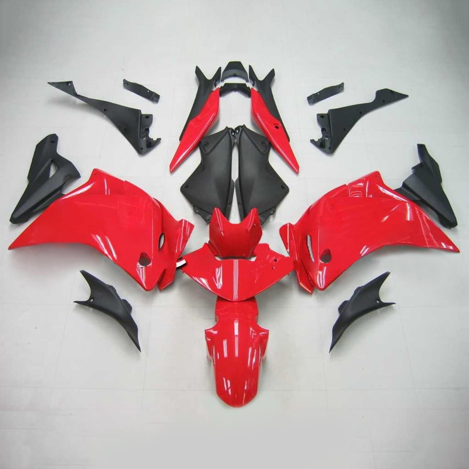 Amotopart Honda CBR250R 2011-2015 Zestaw Red & Black Fairing