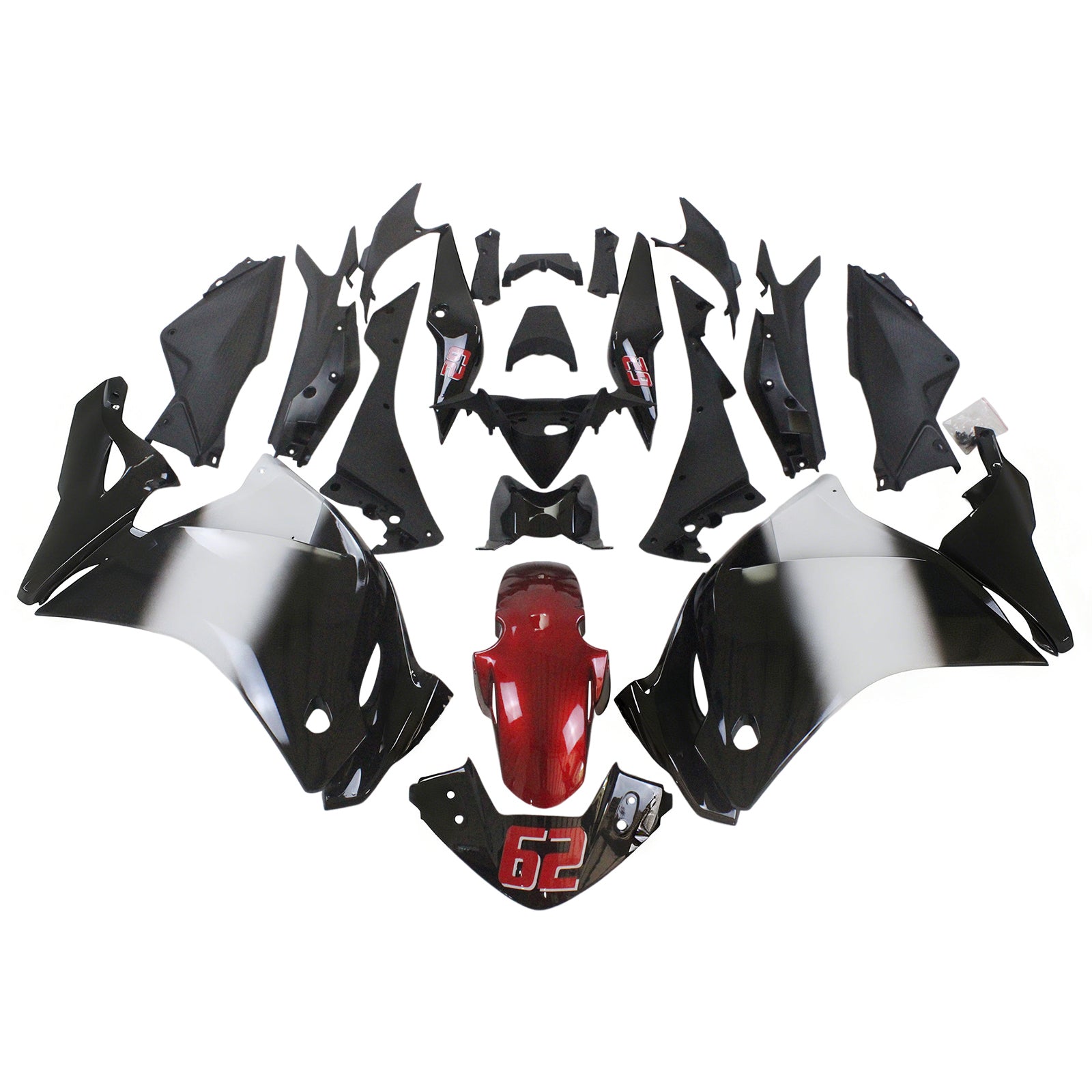 Amotopart 2011-2015 Honda CBR250R White Black Fairing Kit