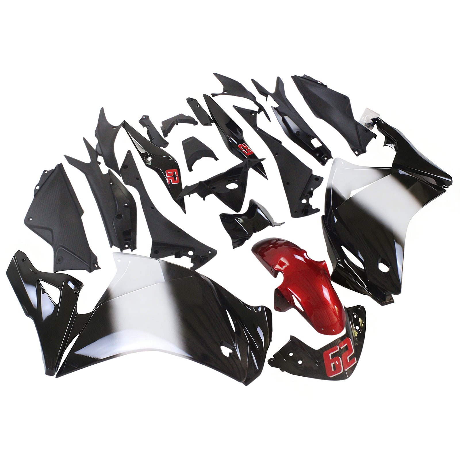 Amotopart 2011-2015 Honda CBR250R White Black Fairing Kit