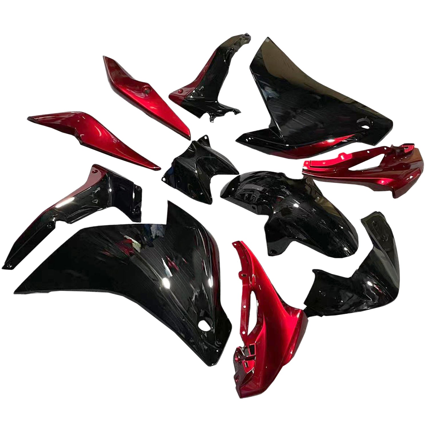 Amotopart Honda CBR250R 2011-2015 Glossy Black&Red Fairing Kit