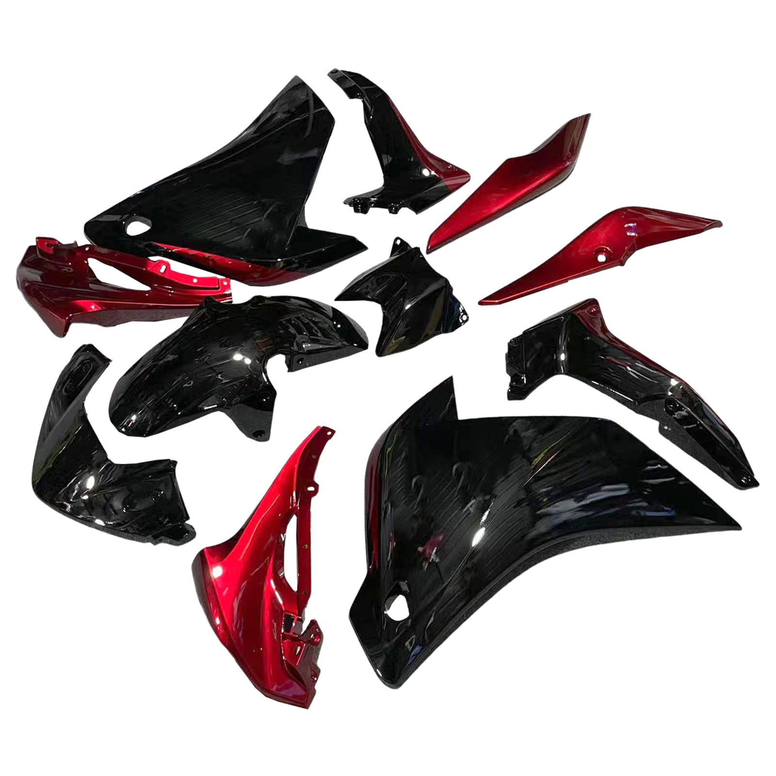 Amotopart Honda CBR250R 2011-2015 Glossy Black&Red Fairing Kit