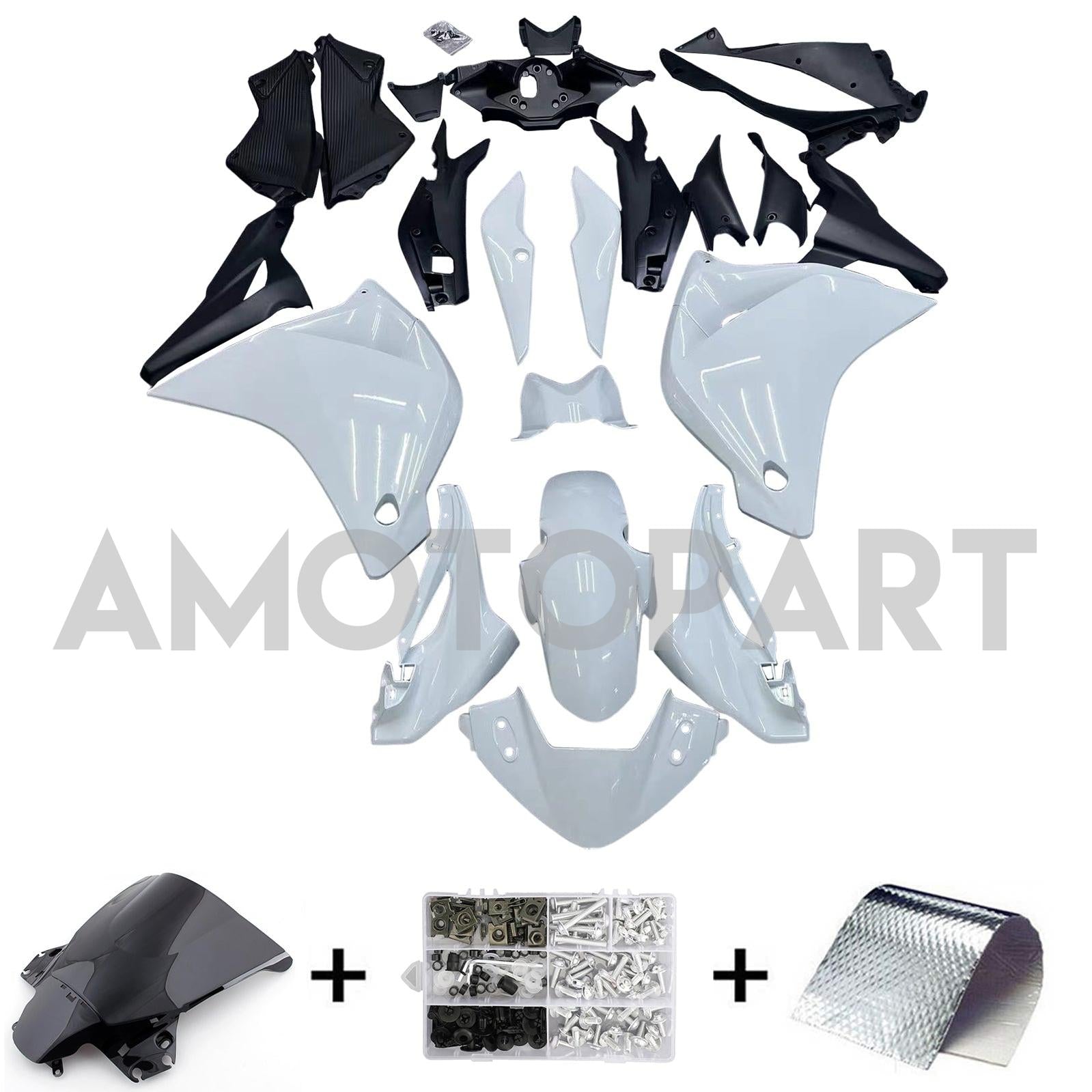Amotopart 2011-2015 CBR250R Honda Gloss White Fairing Kit