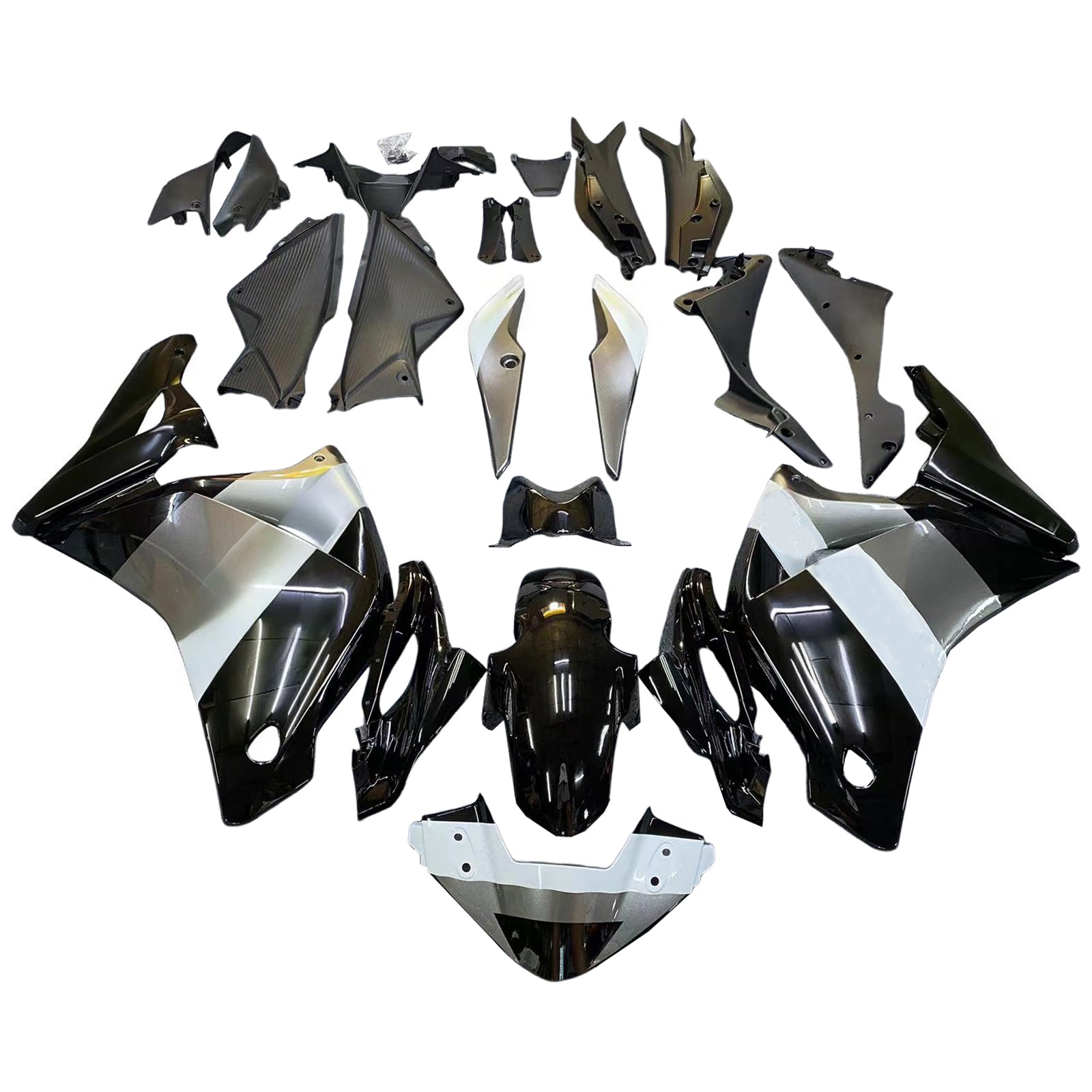 Amotopart 2011-2015 CBR250R Honda Kit carena nera e grigia