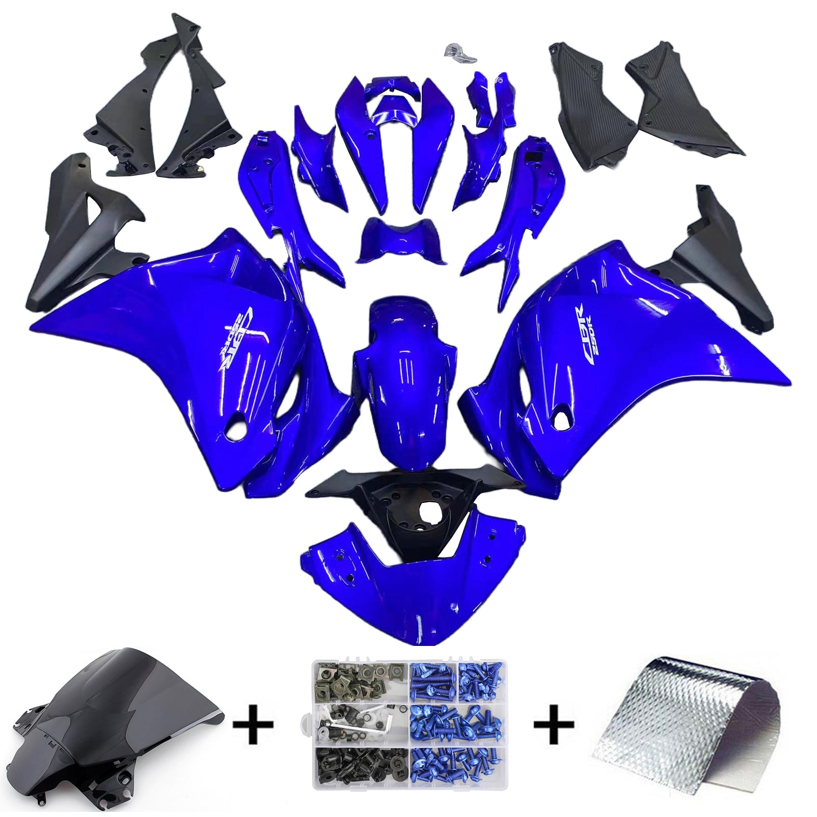 Amotopart 2011-2015 CBR250R Honda Blue Fairing Kit