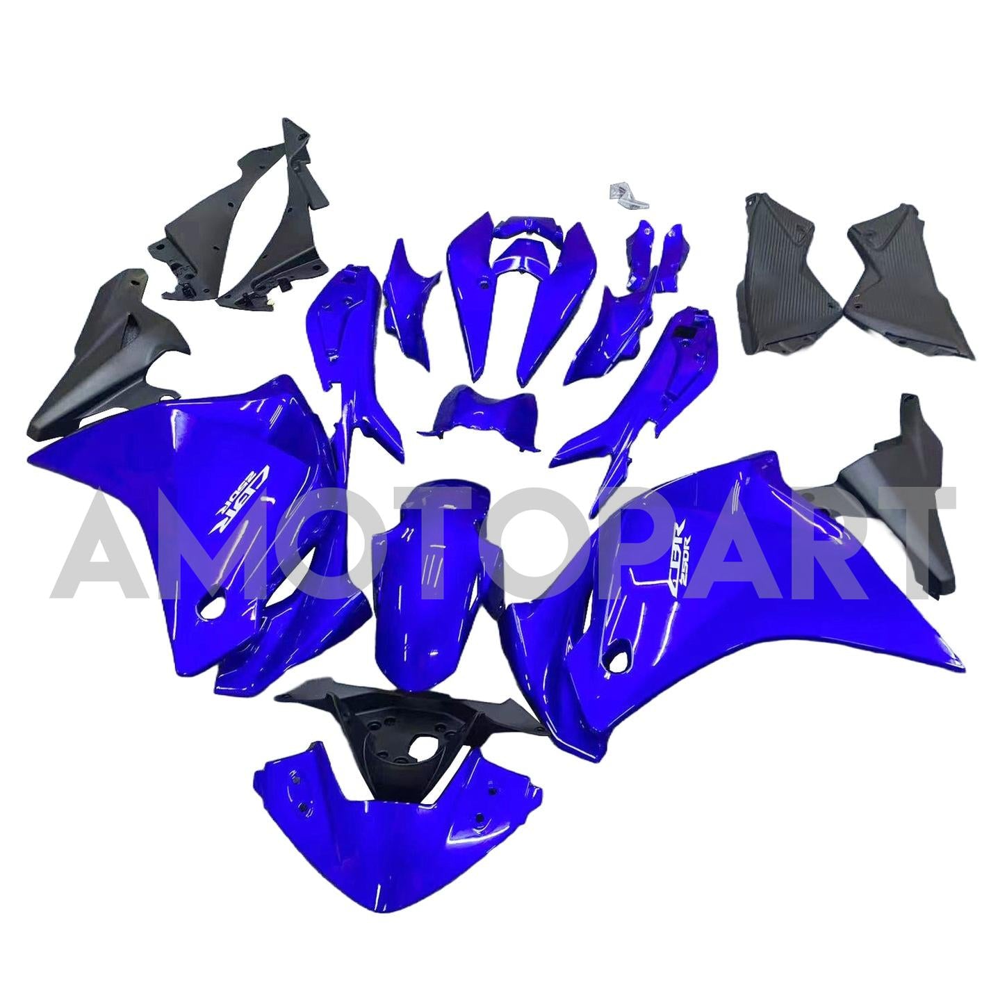 Amotopart 2011-2015 CBR250R Honda Blue Fairing Kit
