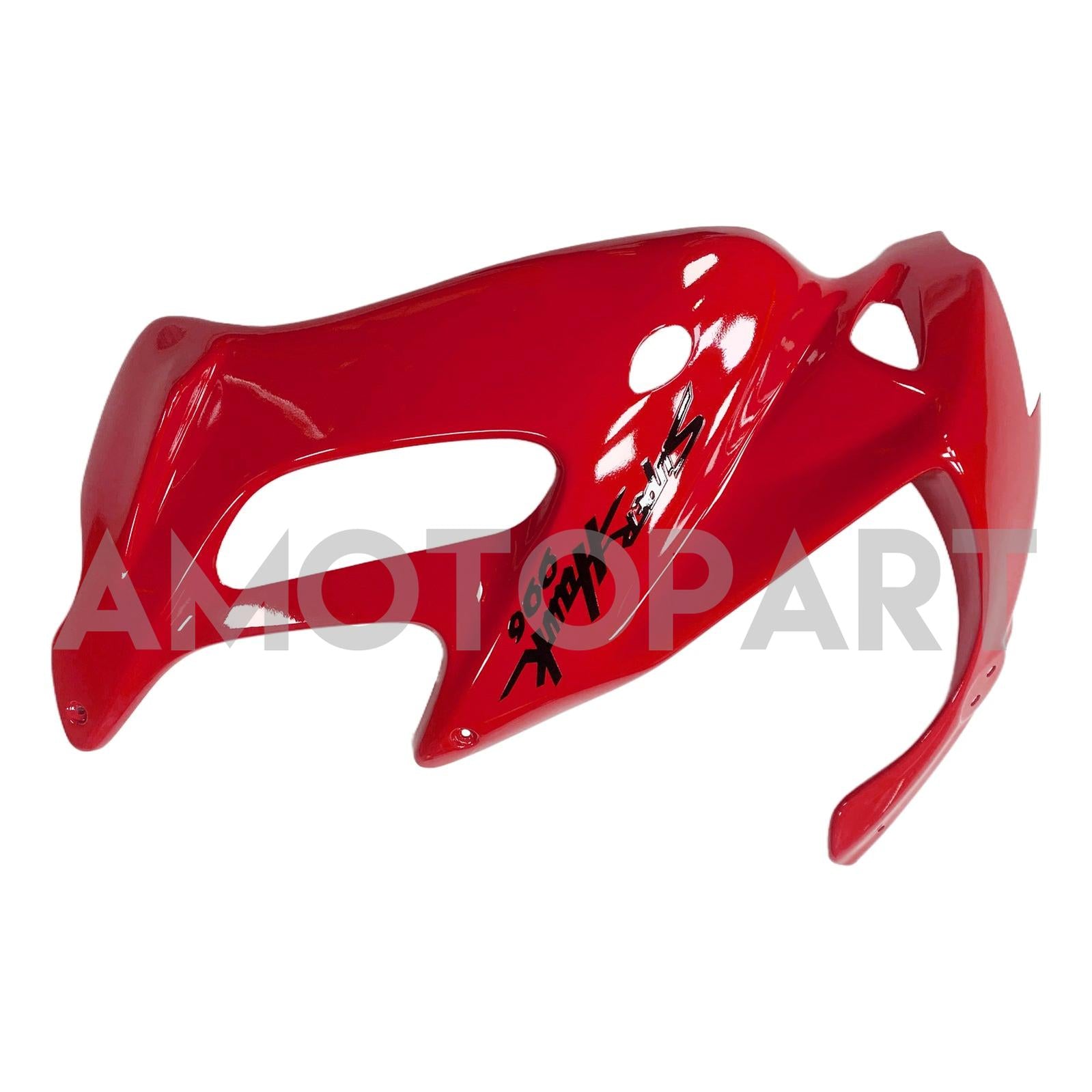 Amotopart 1997-2005 VTR1000F Honda Red with Black Logo Fairing Kit
