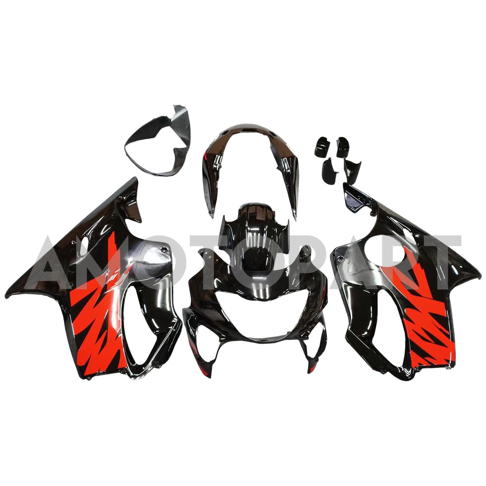 Amotopart Honda CBR600F4 1999-2000 Red&Black Style 2 Fairing Kit