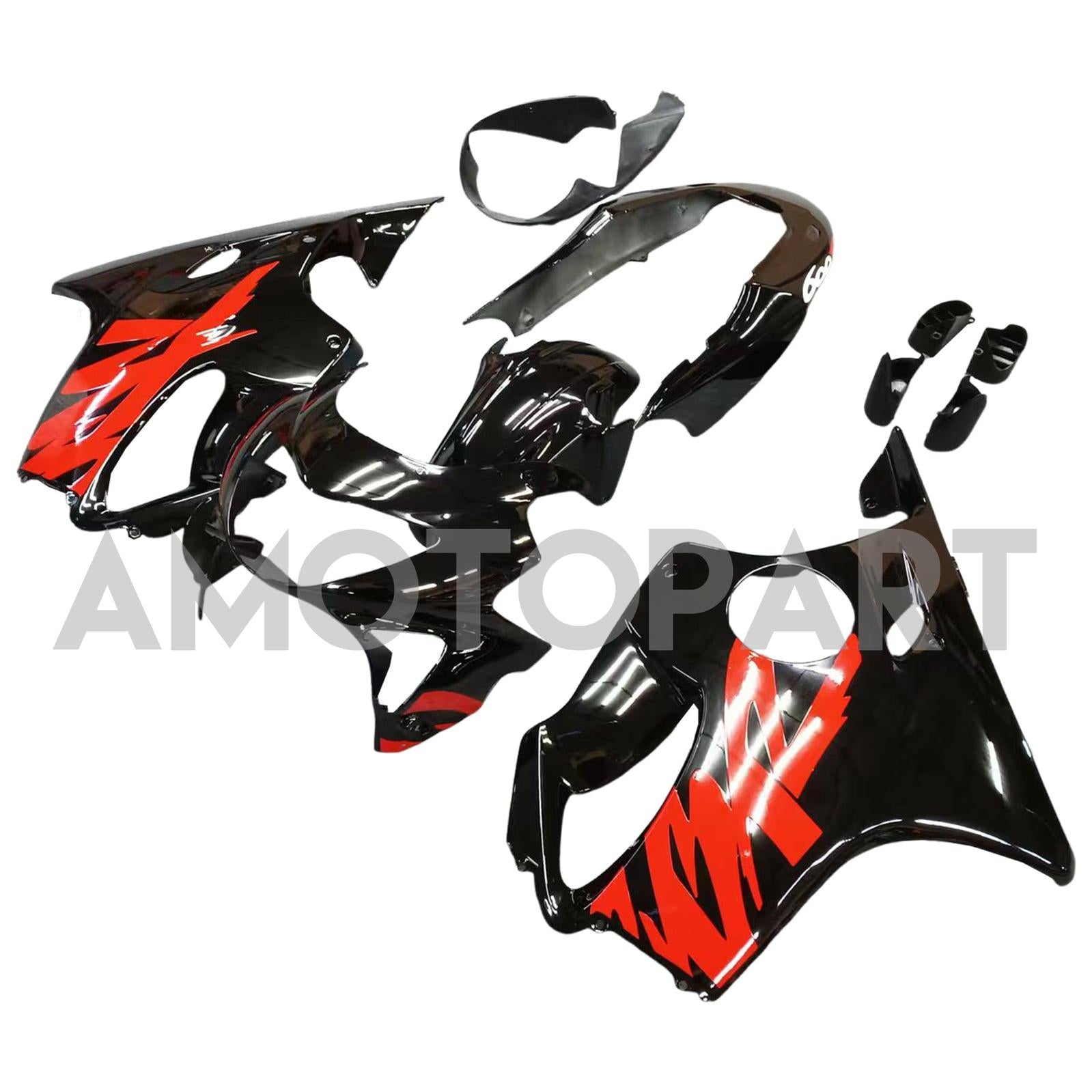 Amotopart Honda CBR600F4 1999-2000 Red&Black Style 2 Fairing Kit