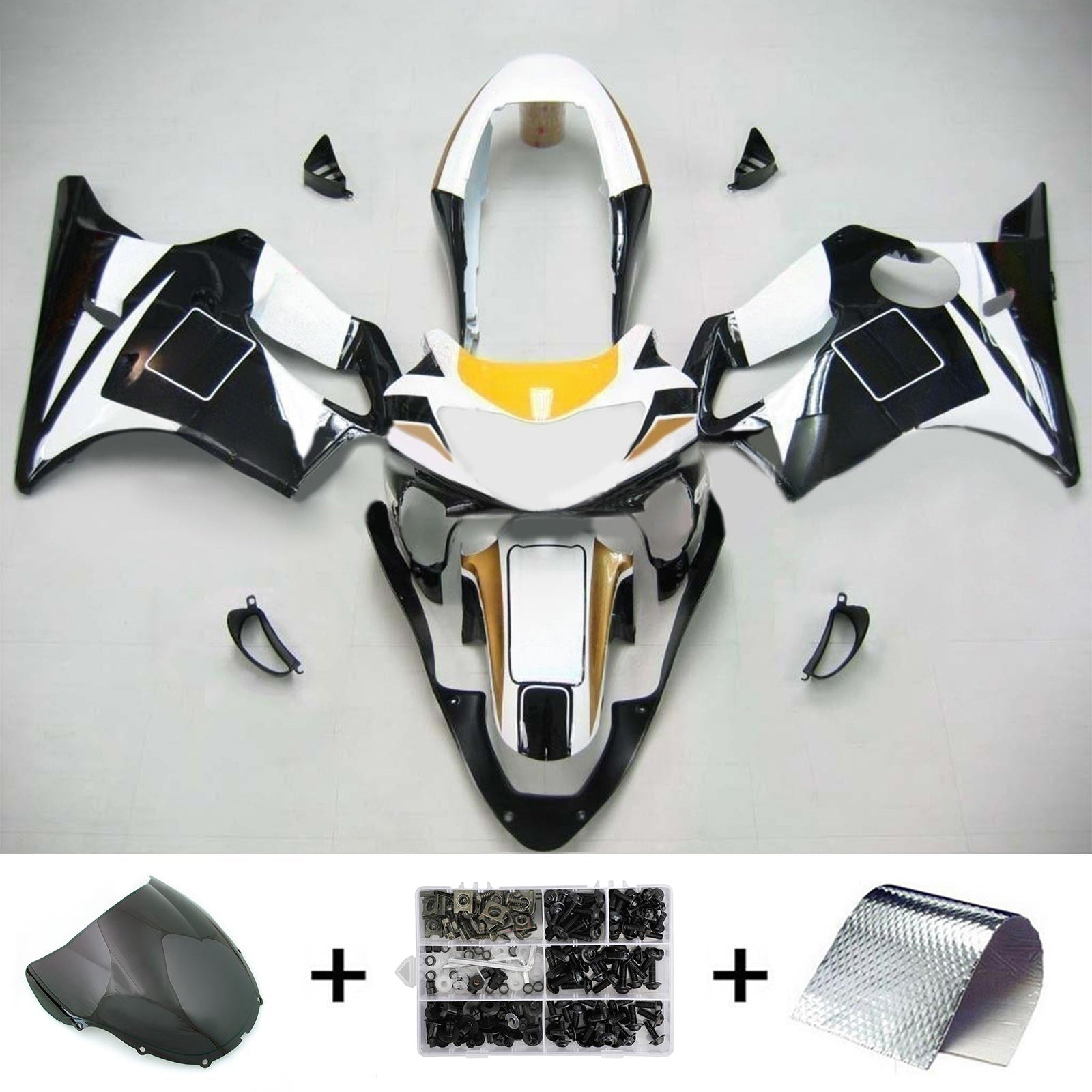 Amotopart Honda CBR600F4 1999-2000 Playboy White&Black Fairing Kit