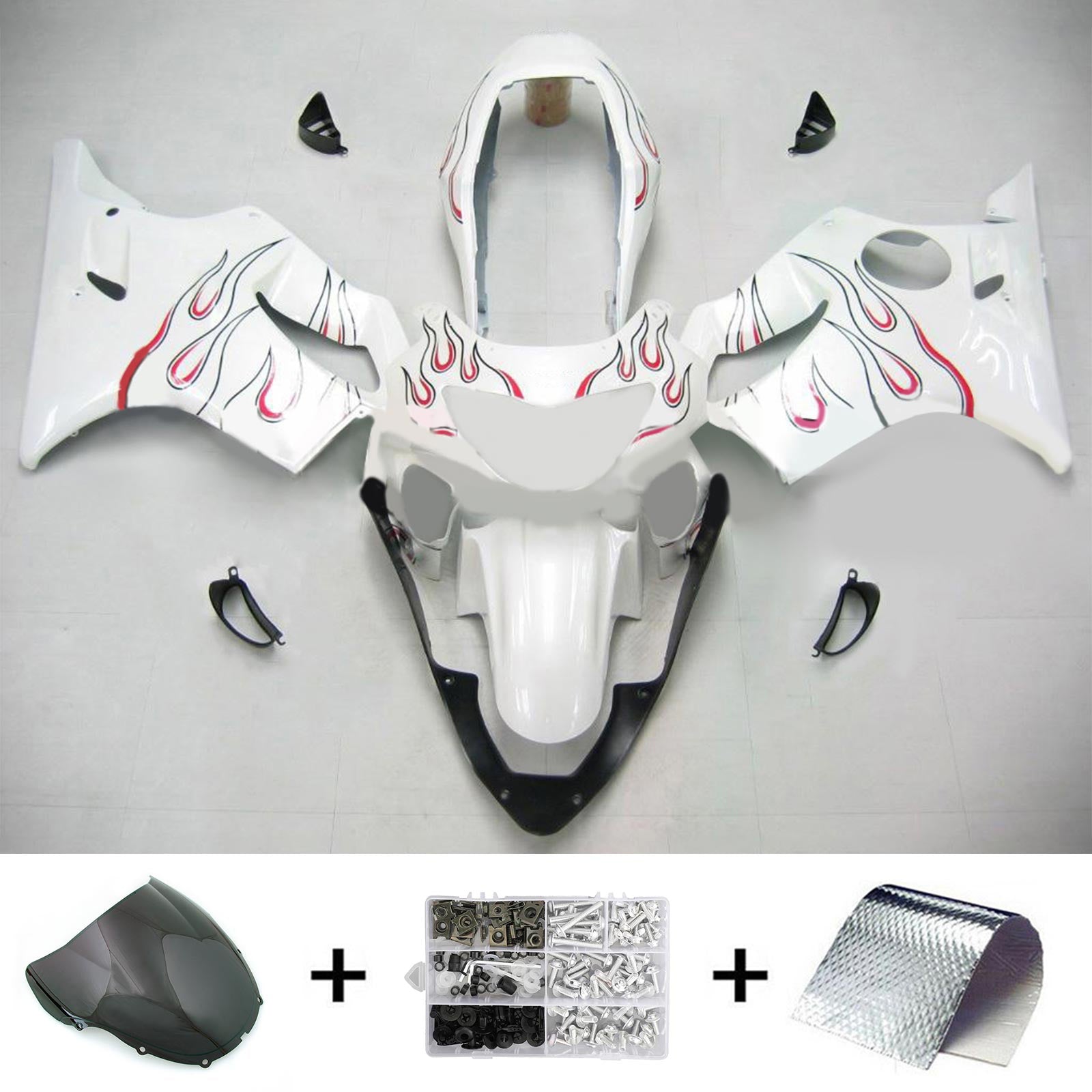 Amotopart Honda CBR600F4 1999-2000 Bílá&RSada kapotáže ed