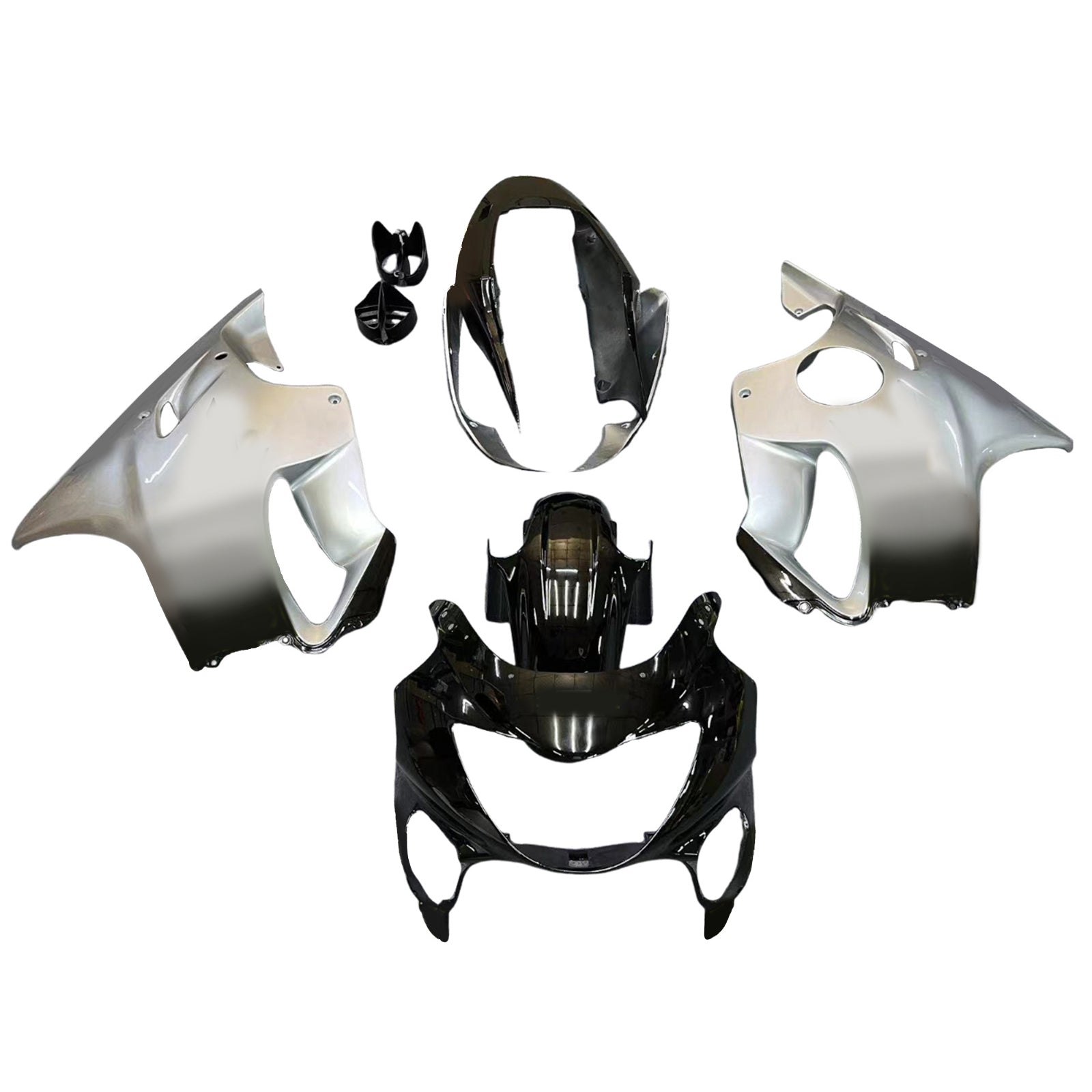 Amotopart 1999-2000 CBR600 F4 Honda Yellow&Silver Fairing Kit