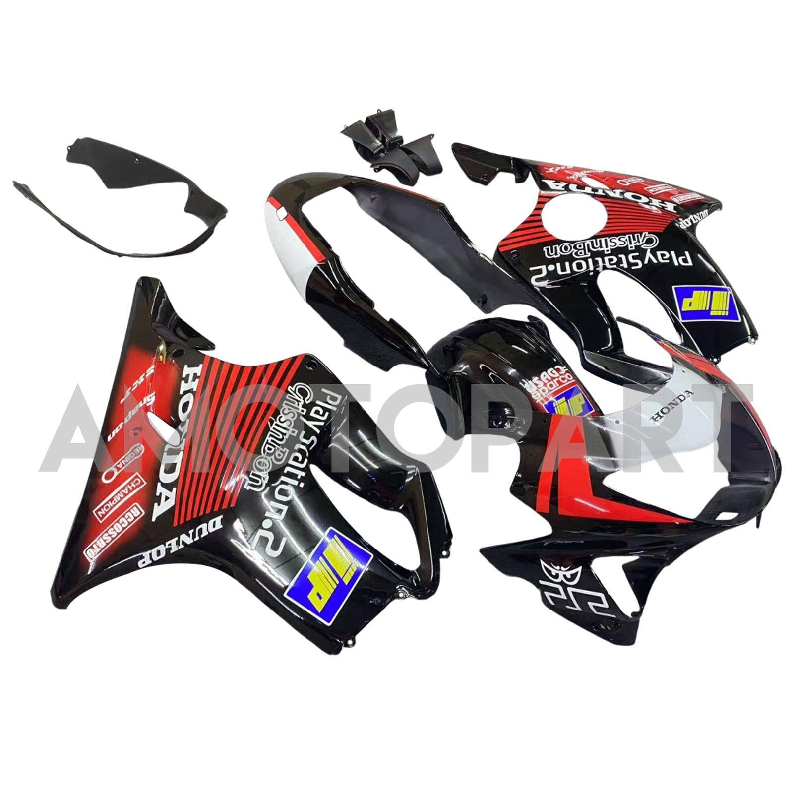 Amotopart 1999-2000 CBR600 F4 Honda Red&Orange Fairing Kit