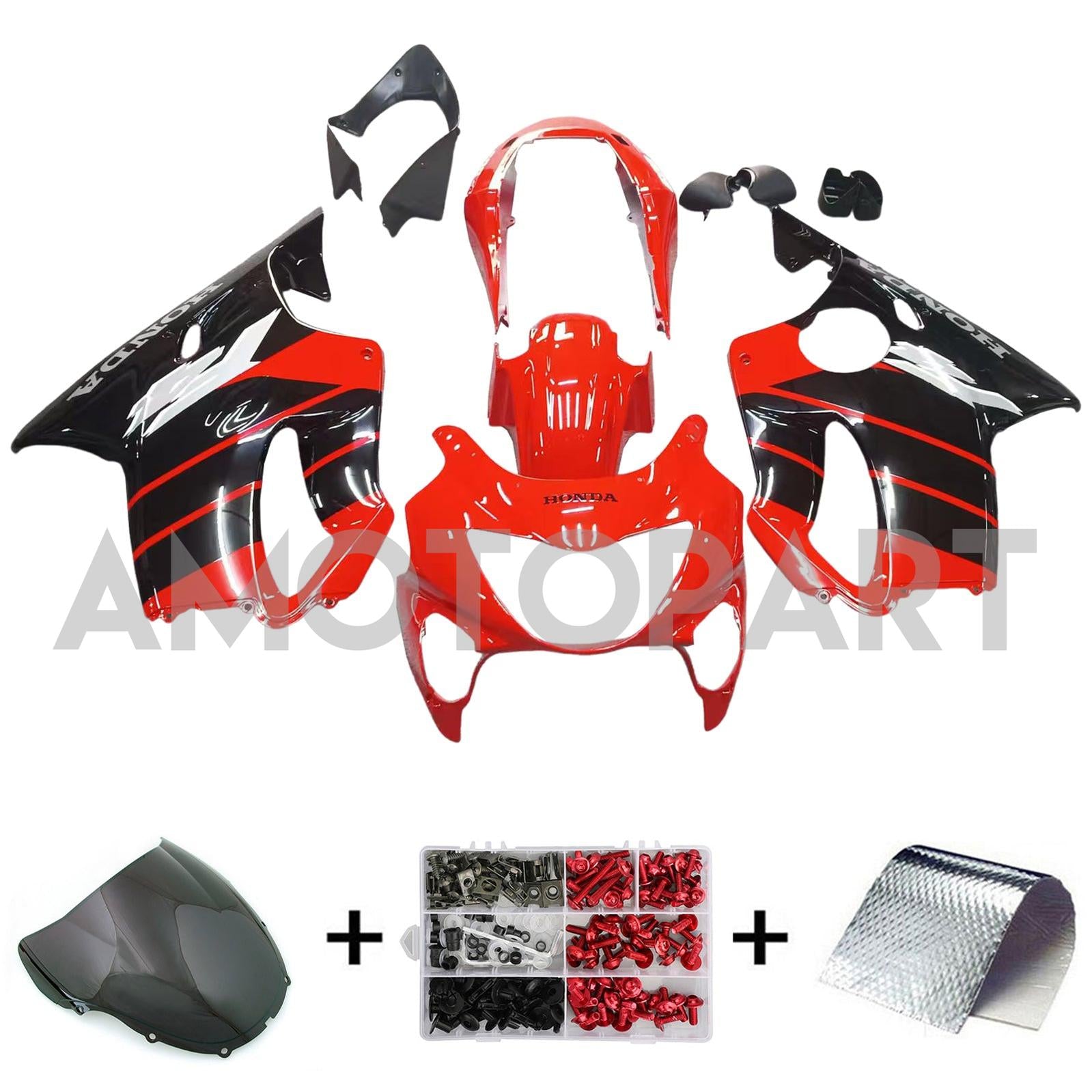 Amotopart 1999-2000 CBR600 F4 Honda Red&Black Fairing Kit
