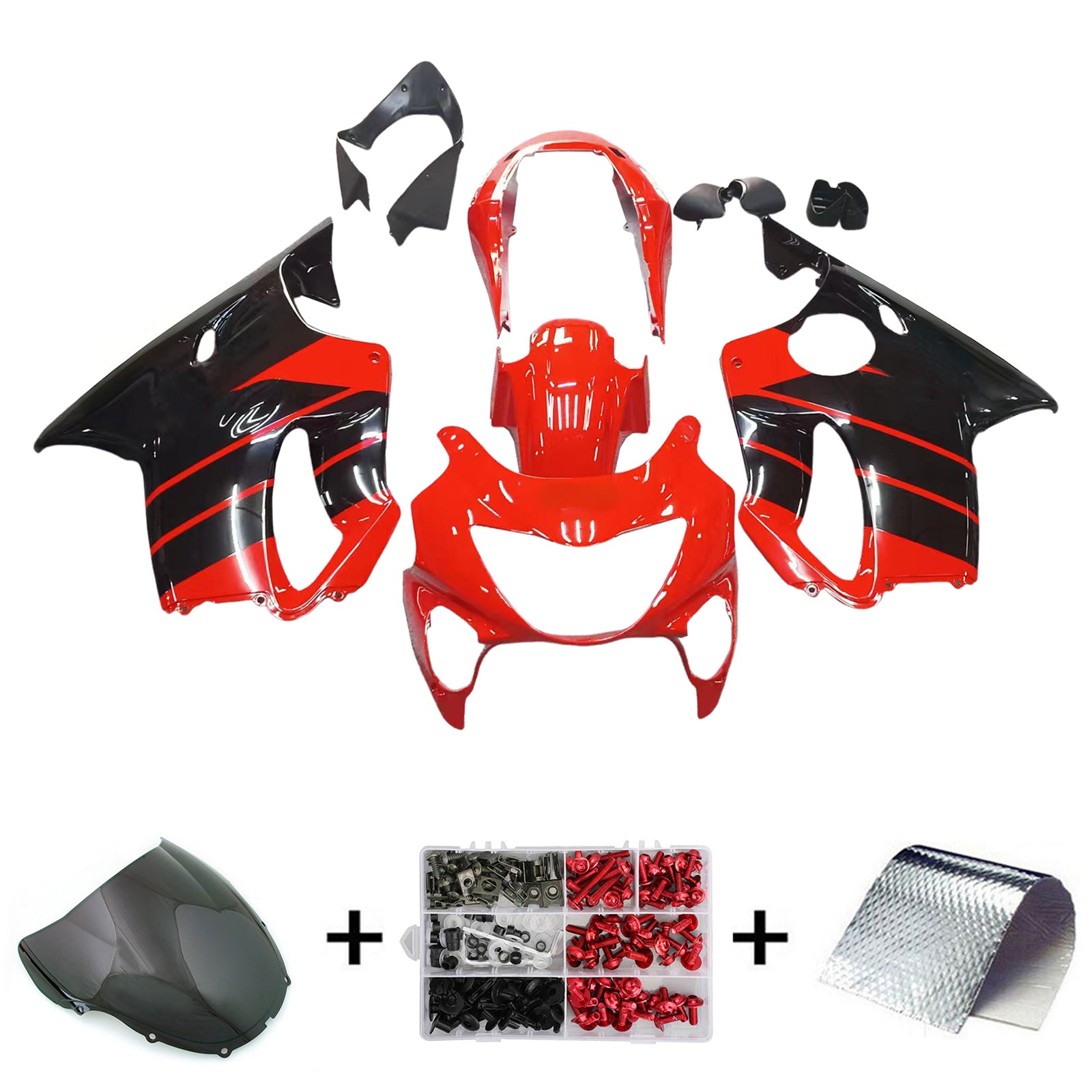 Amotopart 1999-2000 CBR600 F4 Honda Red&Black Fairing Kit