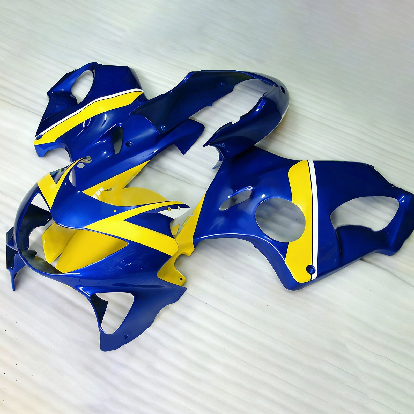 Amotopart 1999-2000 CBR600 F4 Honda Blue&Yellow Fairing Kit