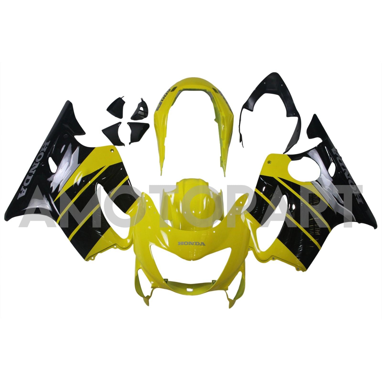 Amotopart 1999-2000 CBR600 F4 Honda Yellow&Black Fairing Kit