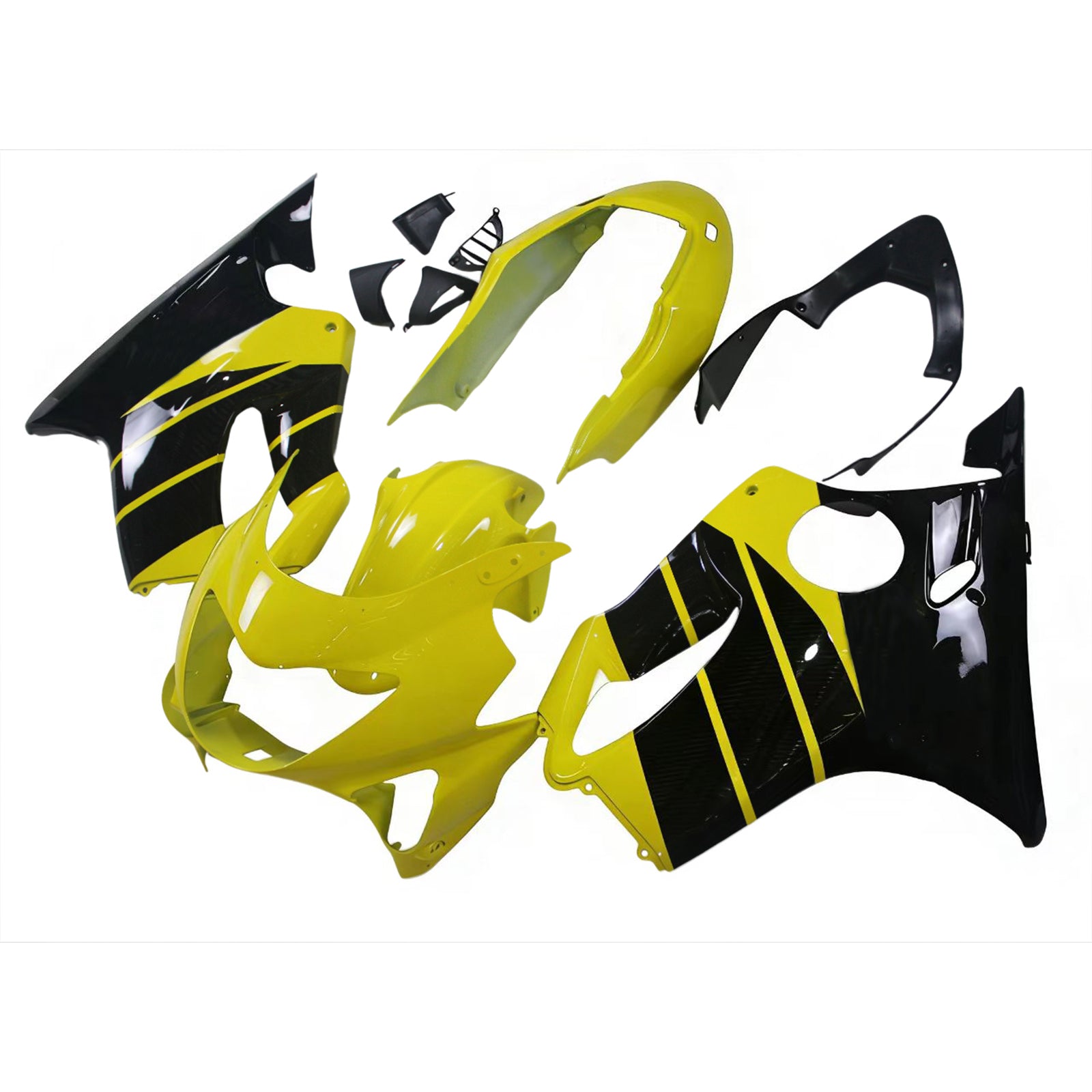 Amotopart 1999-2000 CBR600 F4 Honda Yellow&Black Fairing Kit