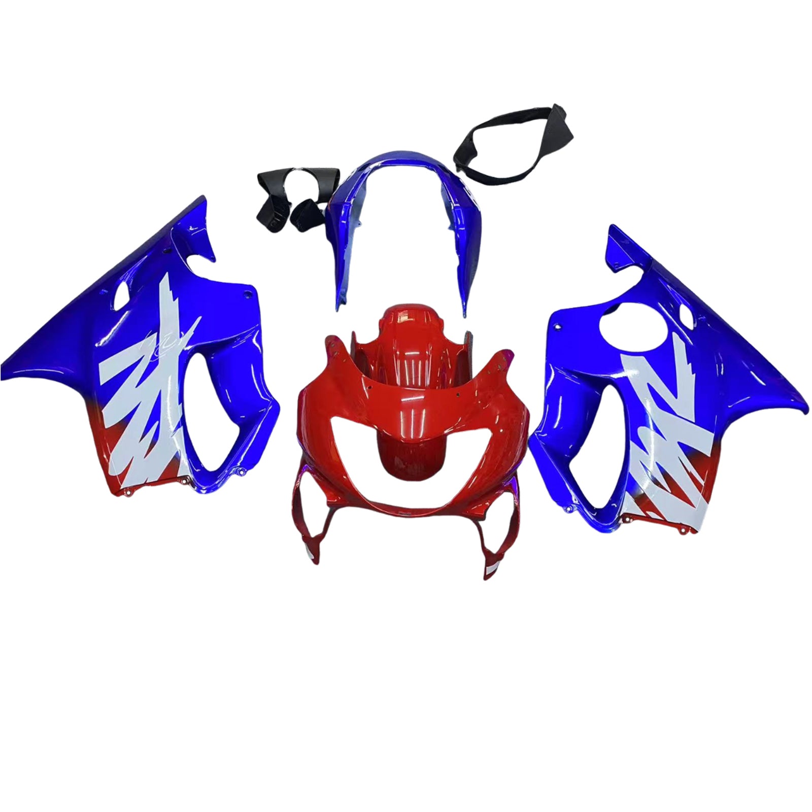 Amotopart 1999-2000 Honda CBR600 F4 Glossy White Blue Fairing Kit