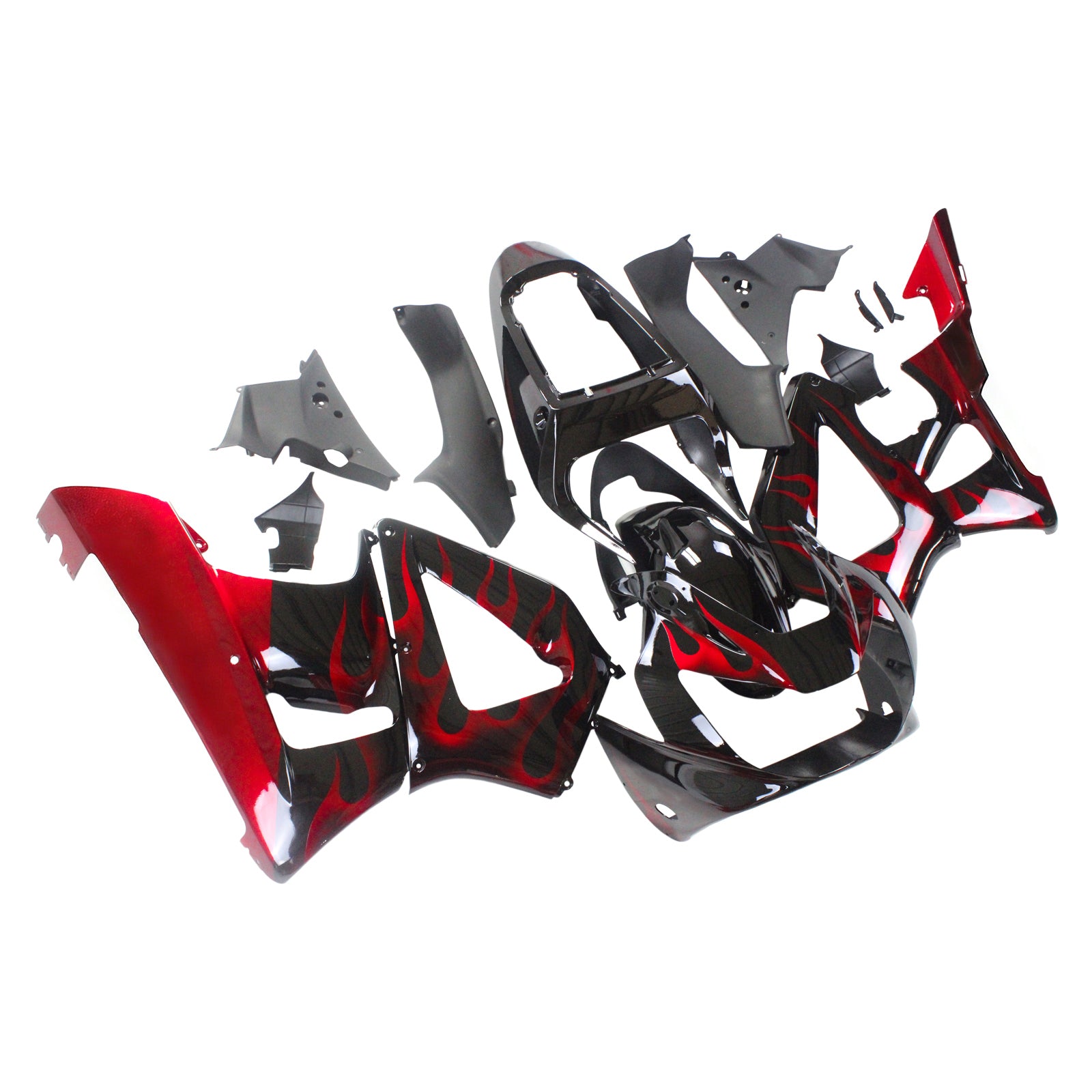 Amotopart 2000-2001 Honda CBR929RR Fairing Black&Red Fire Kit