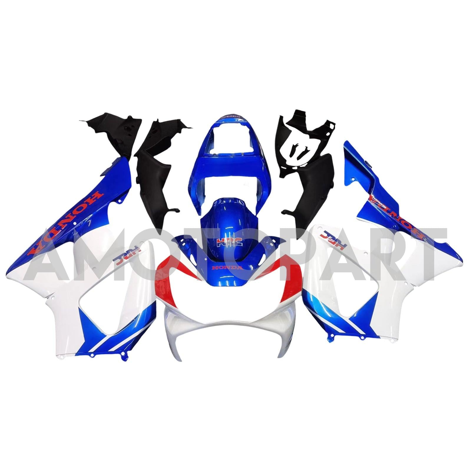 Amotopart 2000-2001 Honda CBR929RR Fairing Blue&White Kit