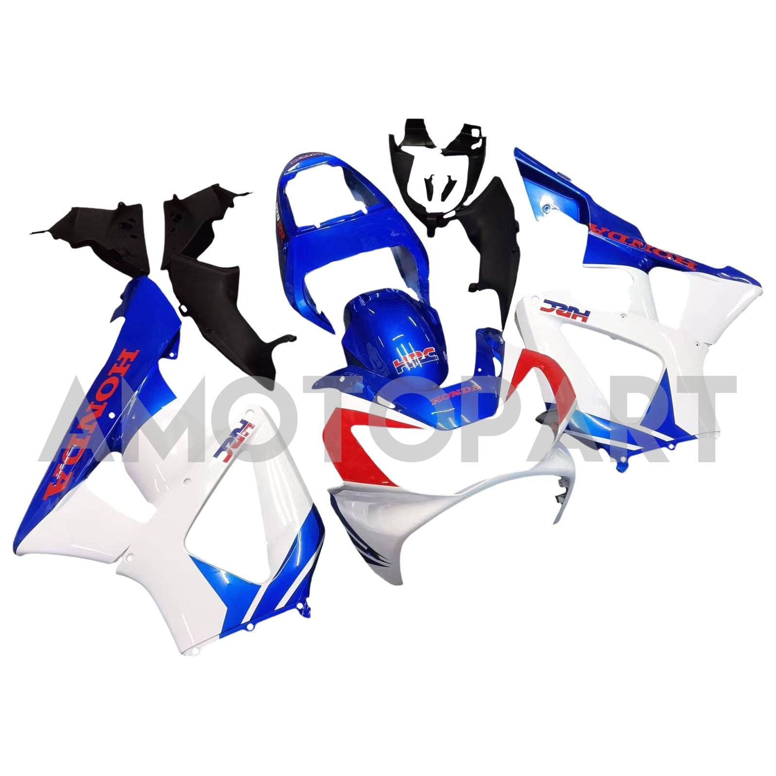 Amotopart 2000-2001 Honda CBR929RR Fairing Blue&White Kit