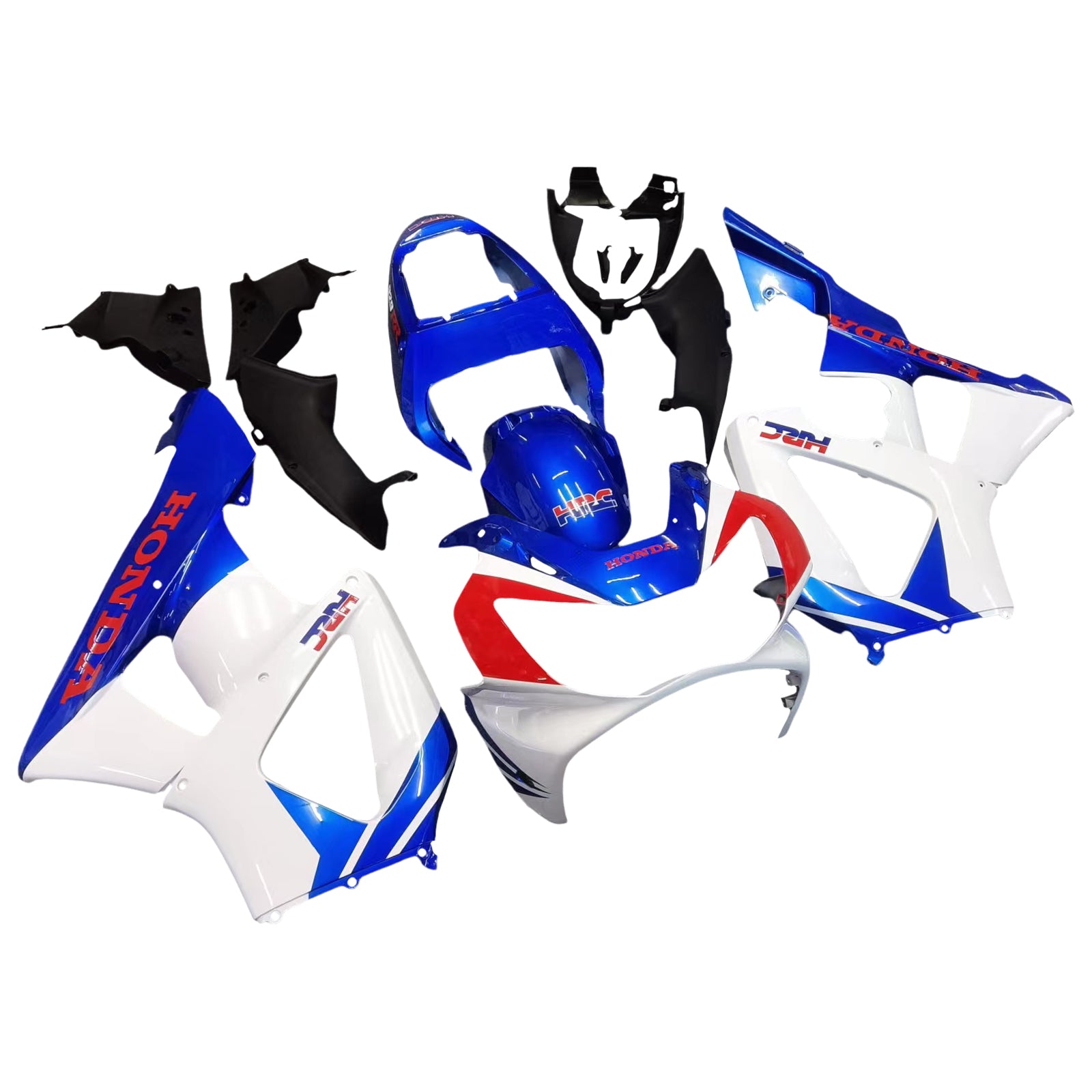 Amotopart 2000-2001 Honda CBR929RR Fairing Blue&White Kit